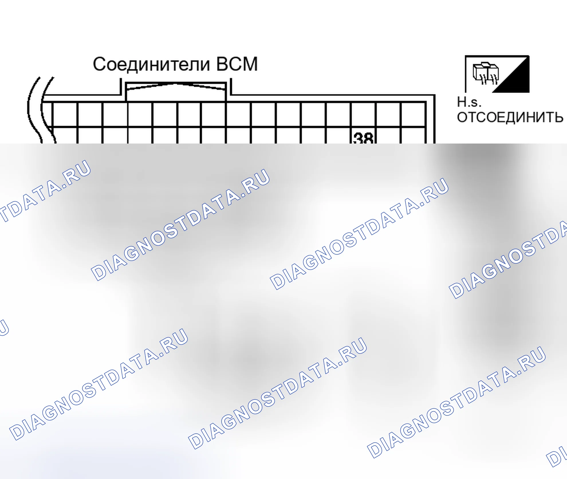 Рис. 7: Проверка источника питания BCM и цепи массы. Honda N-WGN I