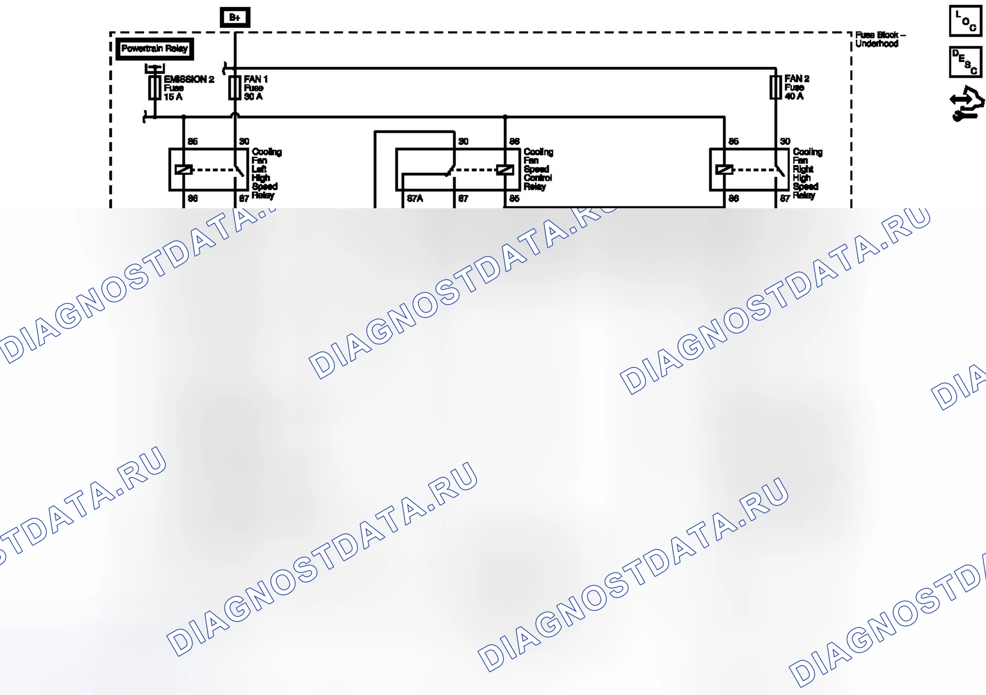 Рис. 1: Система охлаждения двигателя. Buick Enclave I