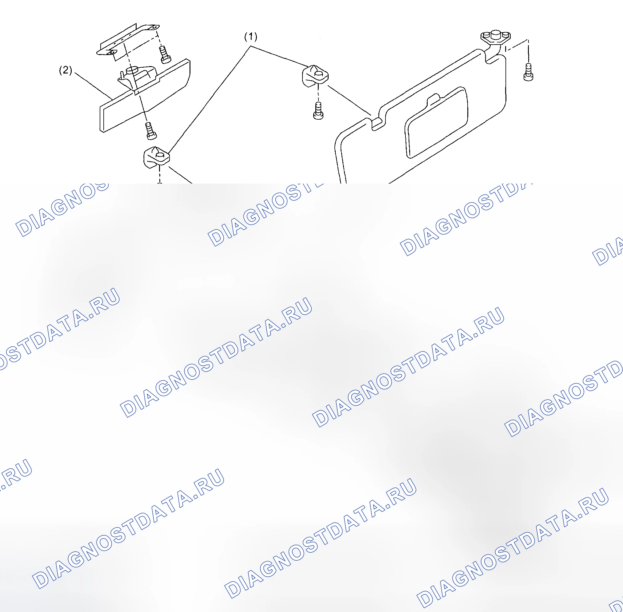 Рис. 20: ВНУТРЕННИЕ ПРИНАДЛЕЖНОСТИ. Subaru Impreza WRX GD/GG рестайлинг