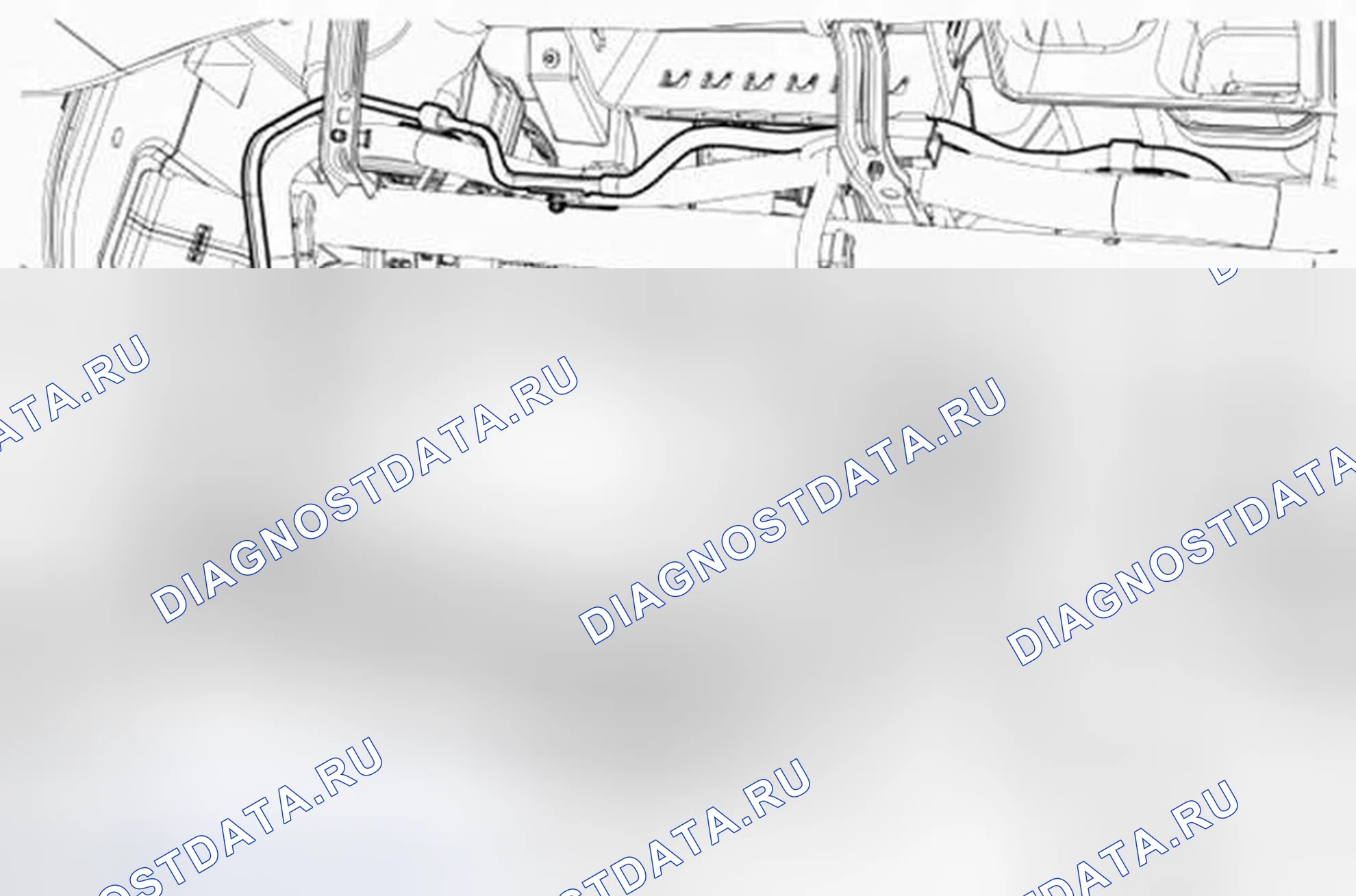 Рис. 65: Нижний антенный кабель. Ford Edge I рестайлинг