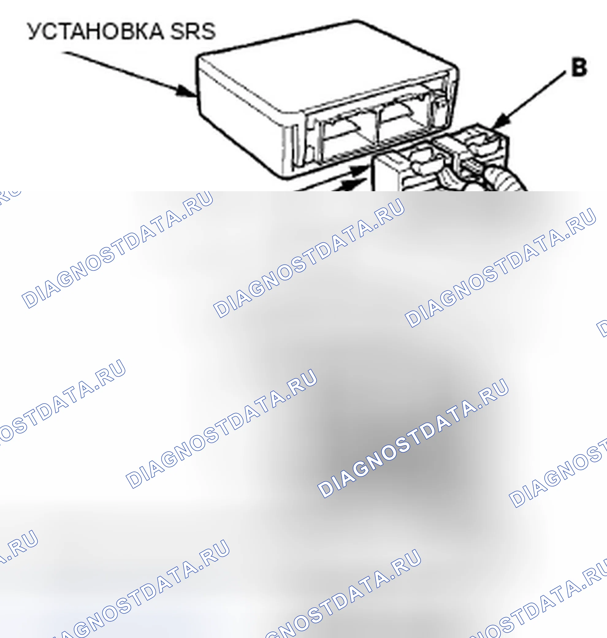 Рис. 7: Открытие короткозамыкающих разъемов блока SRS для диагностики. Honda CR-V III рестайлинг