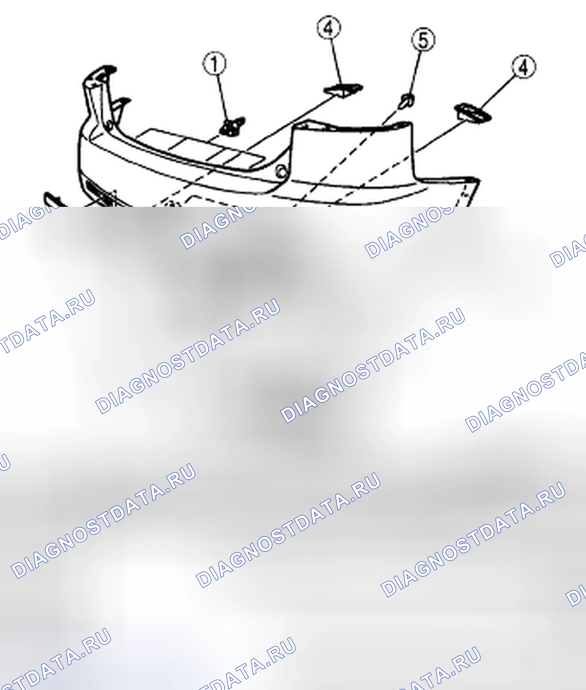 Рис. 10: РАЗБОРКА / СБОРКА ЗАДНЕГО БАМПЕРА. Mazda CX-7 I