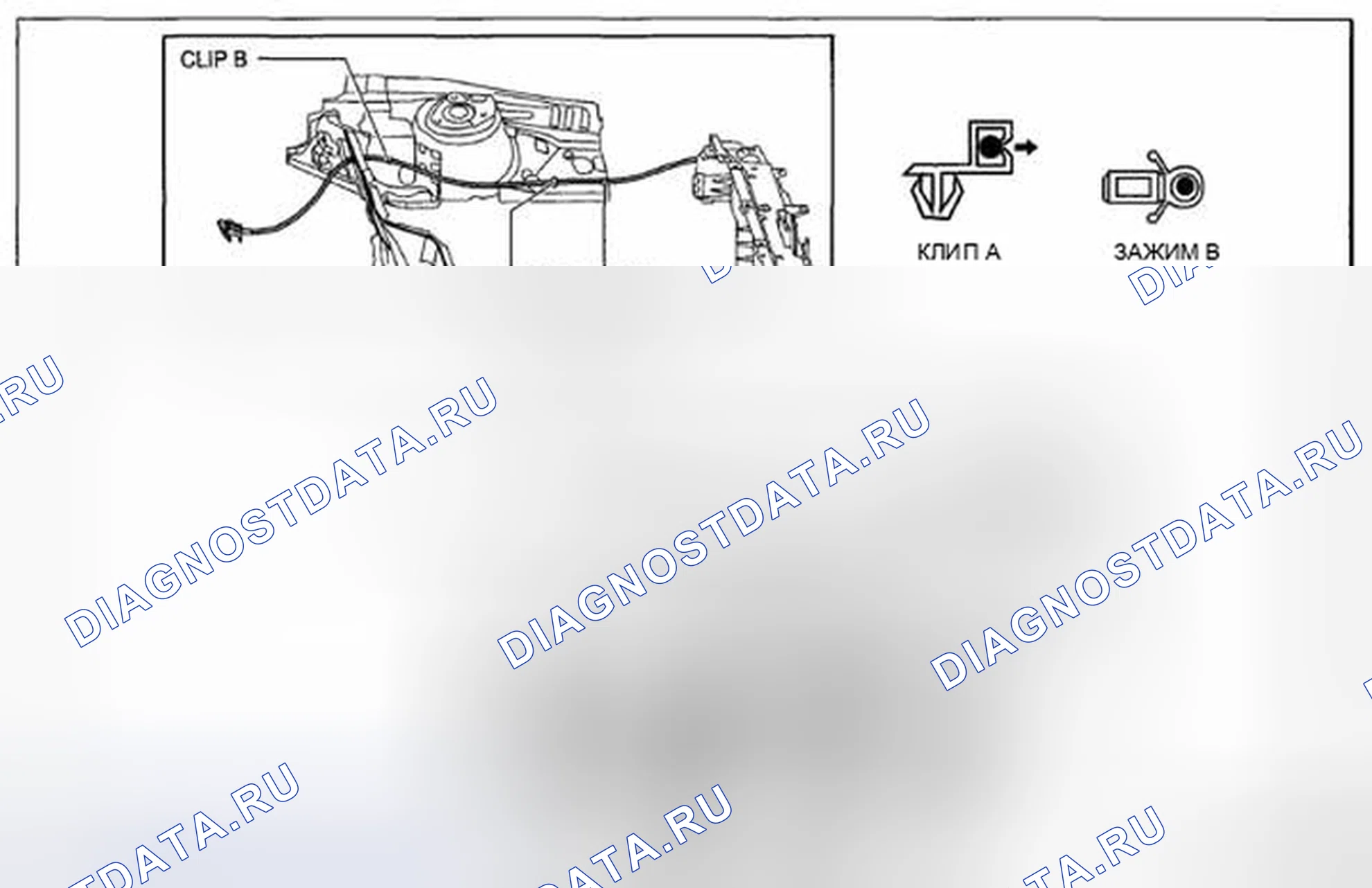 Рис. 95: СНЯТИЕ / УСТАНОВКА КАБЕЛЯ ОТКИДНОЙ КРЫШКИ. Honda CR-V IV рестайлинг