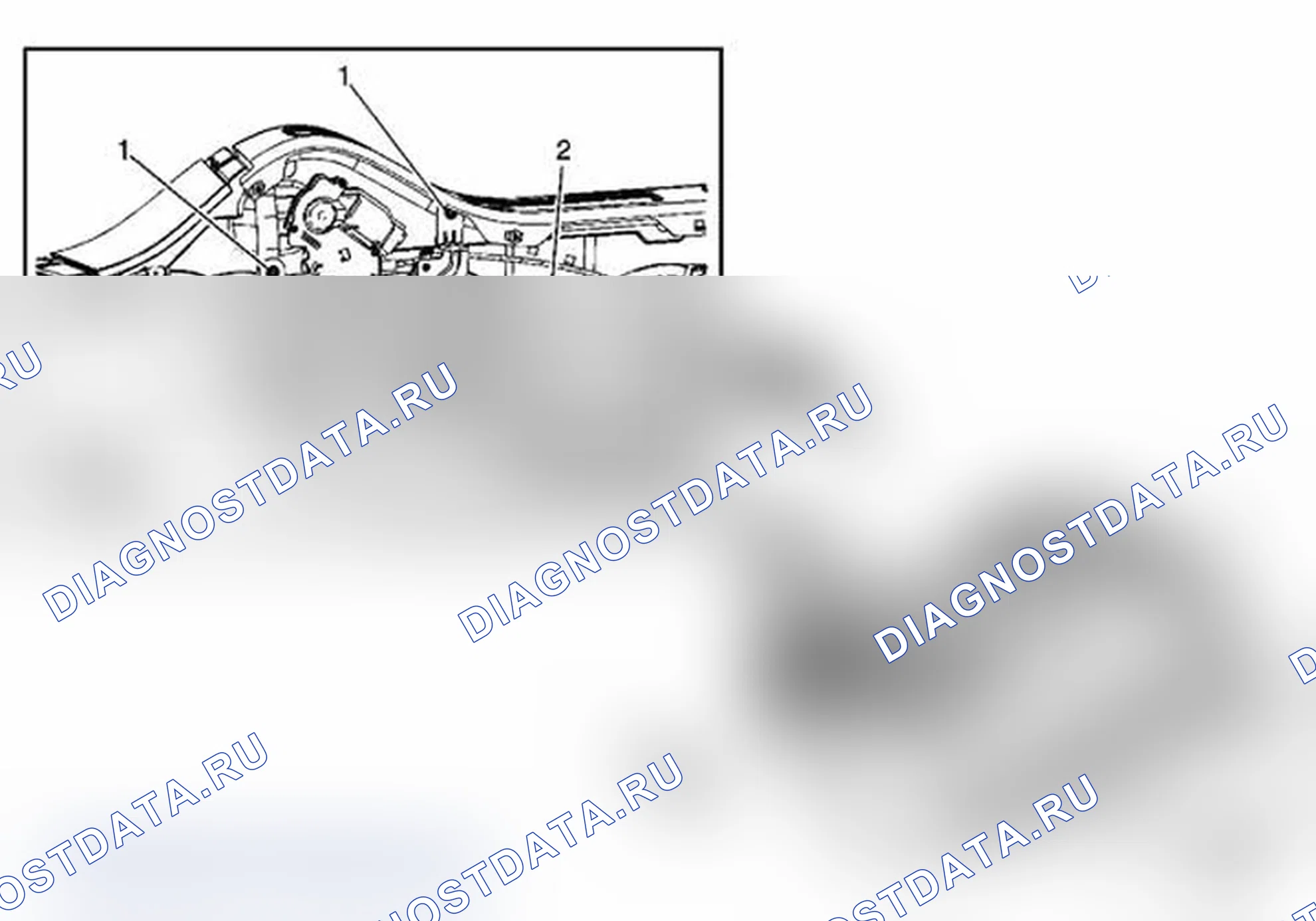 Рис. 6: Замена троса привода разблокировки защелки крышки заднего отсека. Pontiac Solstice I final