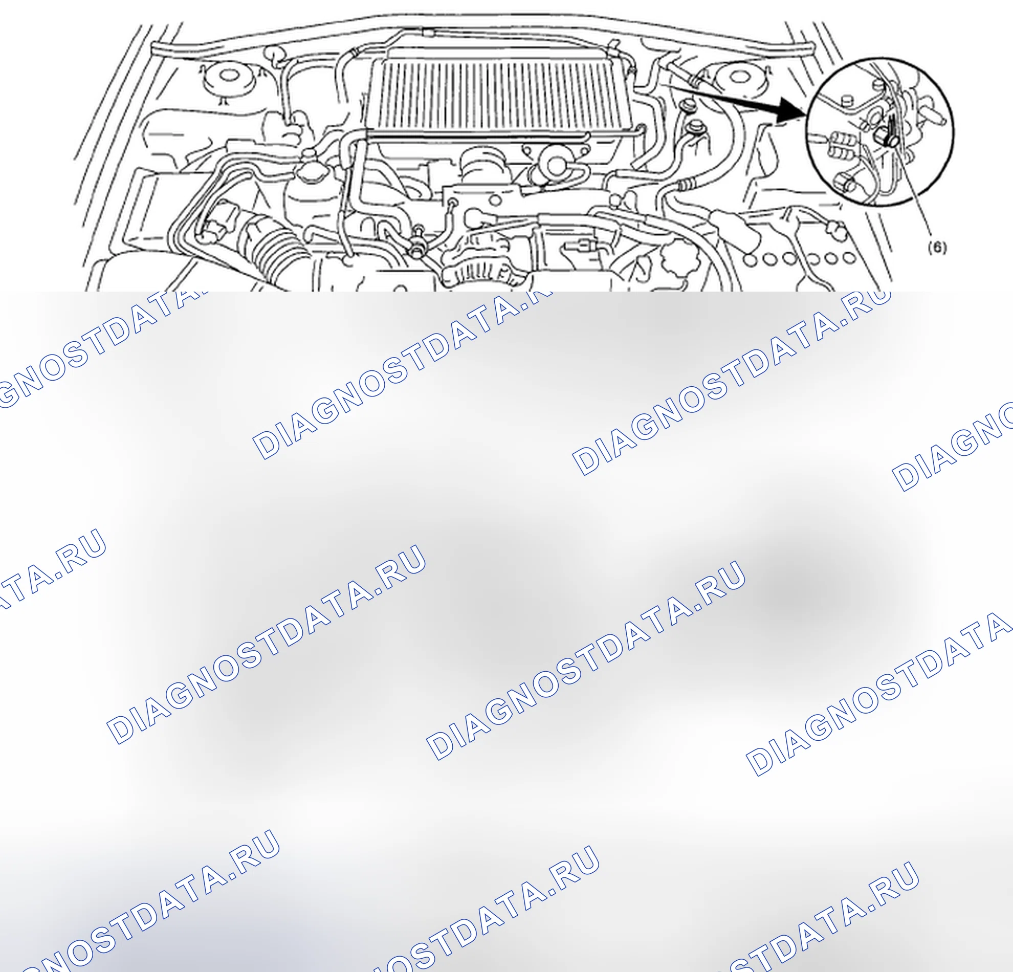 Рис. 14: Определение местоположения электрических компонентов - модель STi. Subaru Impreza GD/GC/GG рестайлинг 2