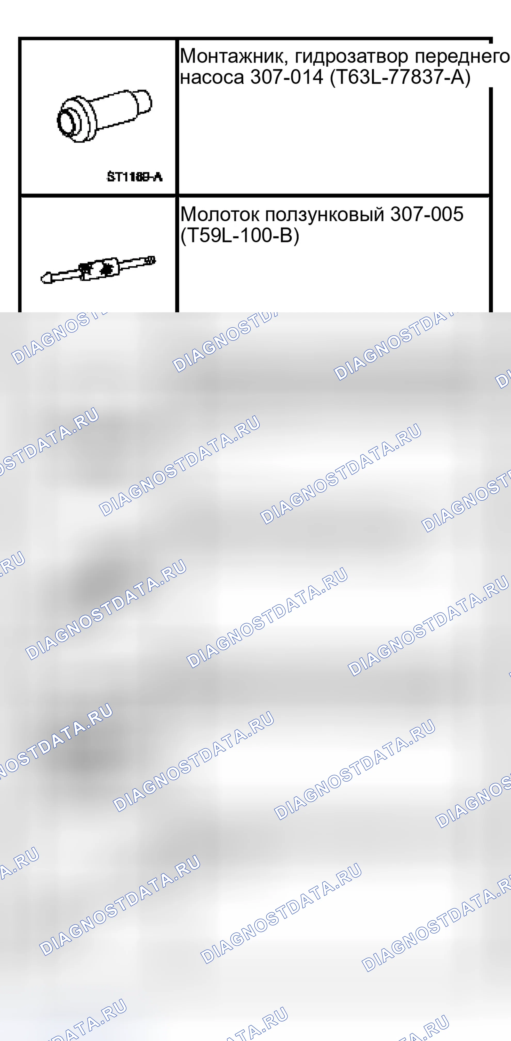 Рис. 956: Специальный инструмент (ы). Ford Pickup F150 