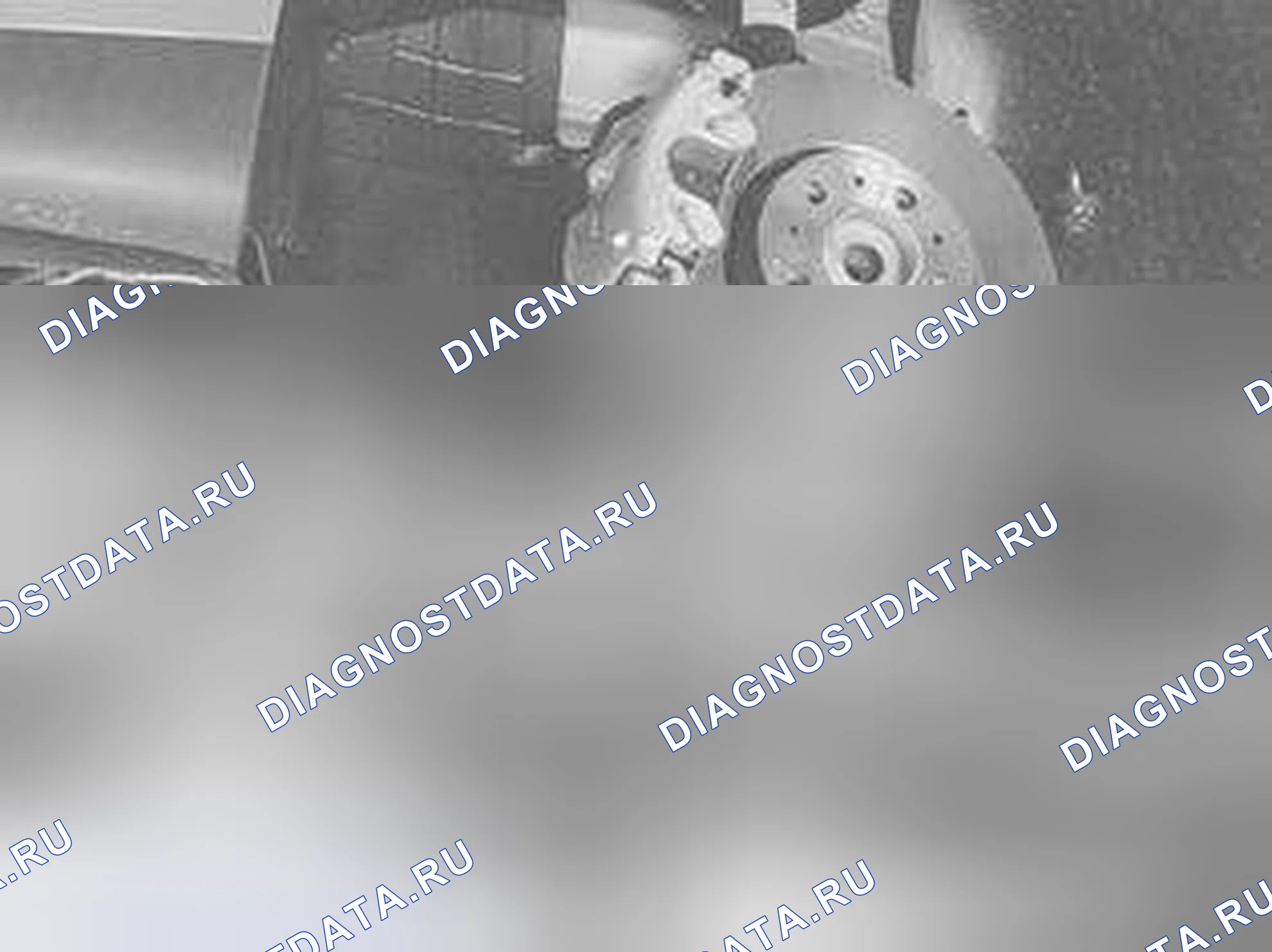 Рис. 420: Подготовительные работы для удаления цапфы с левой стороны. Volvo S60 I