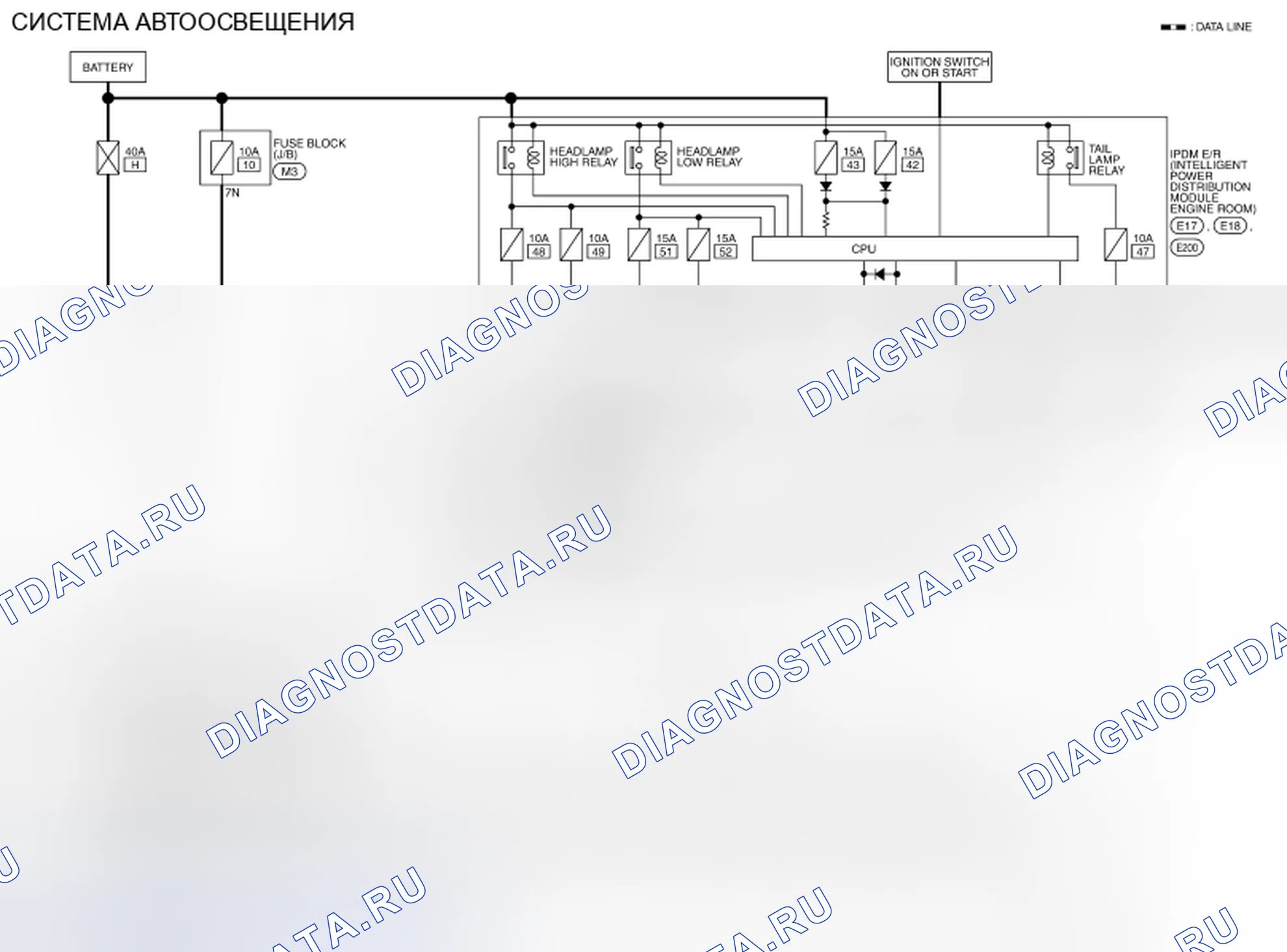 Рис. 95: электросхема. Honda Passport I