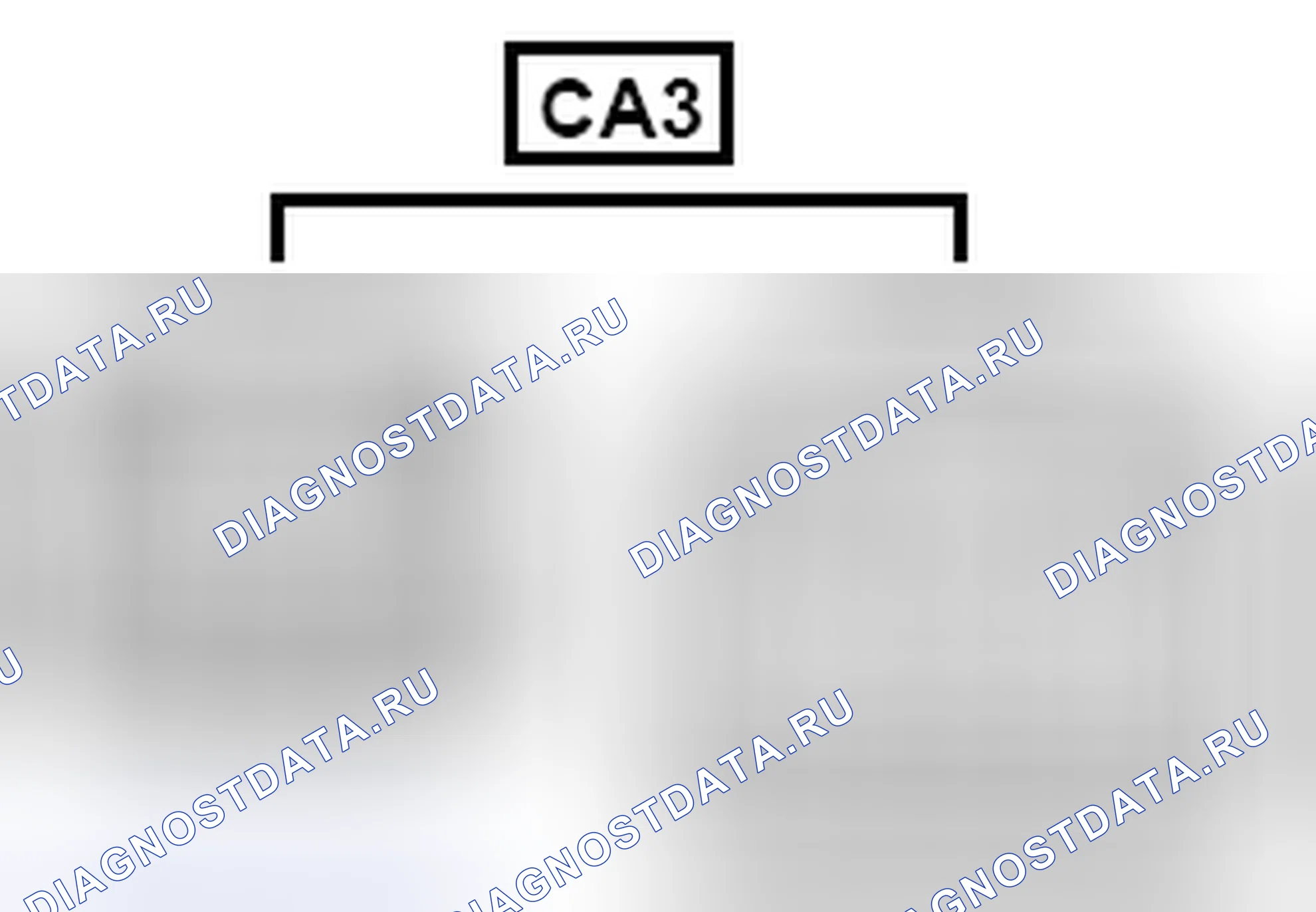 Рис. 1519: Вид с торца линейного соединителя (CA3). Toyota Camry XV40 рестайлинг