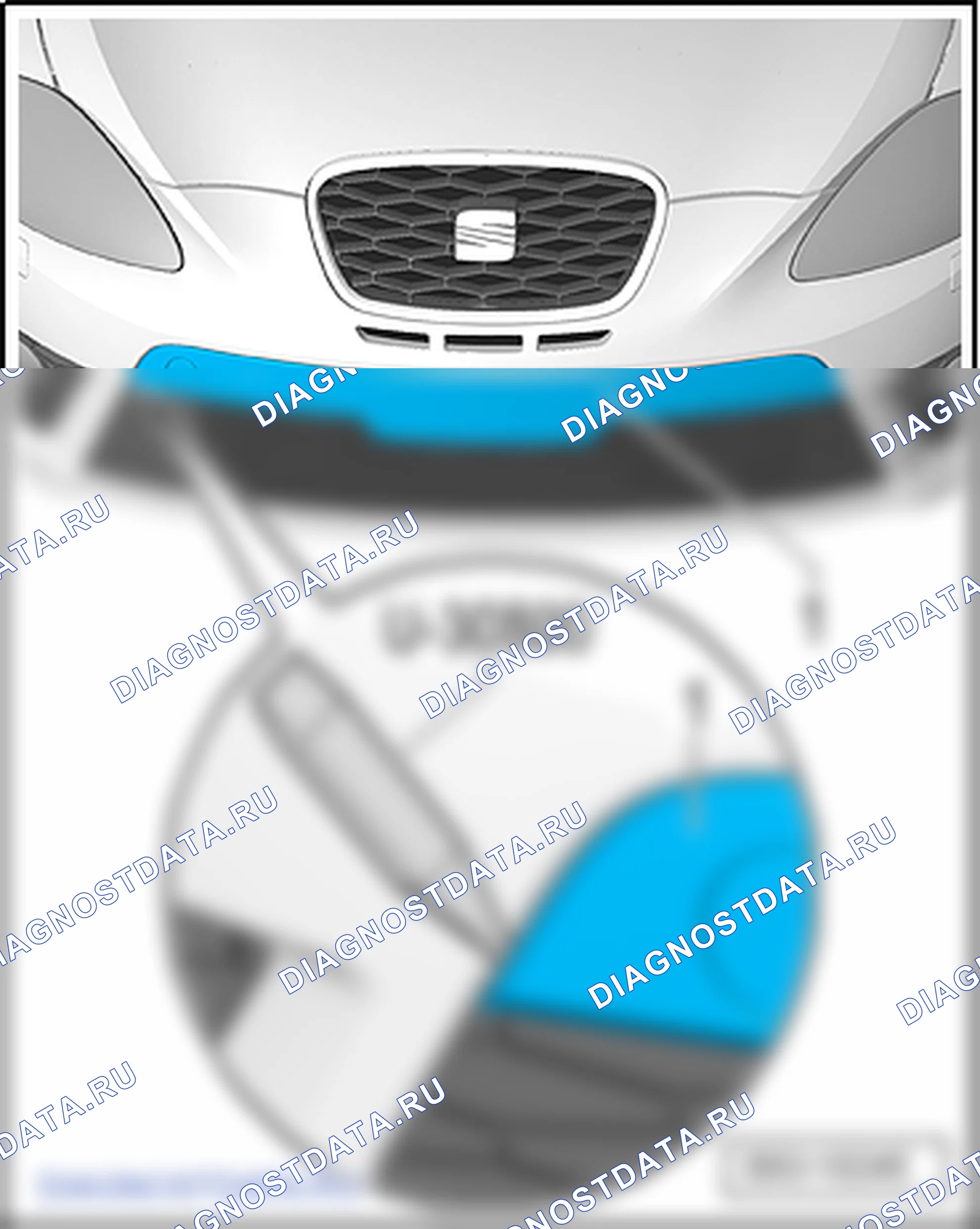 Облицовка переднего бампера. SEAT Leon Ii