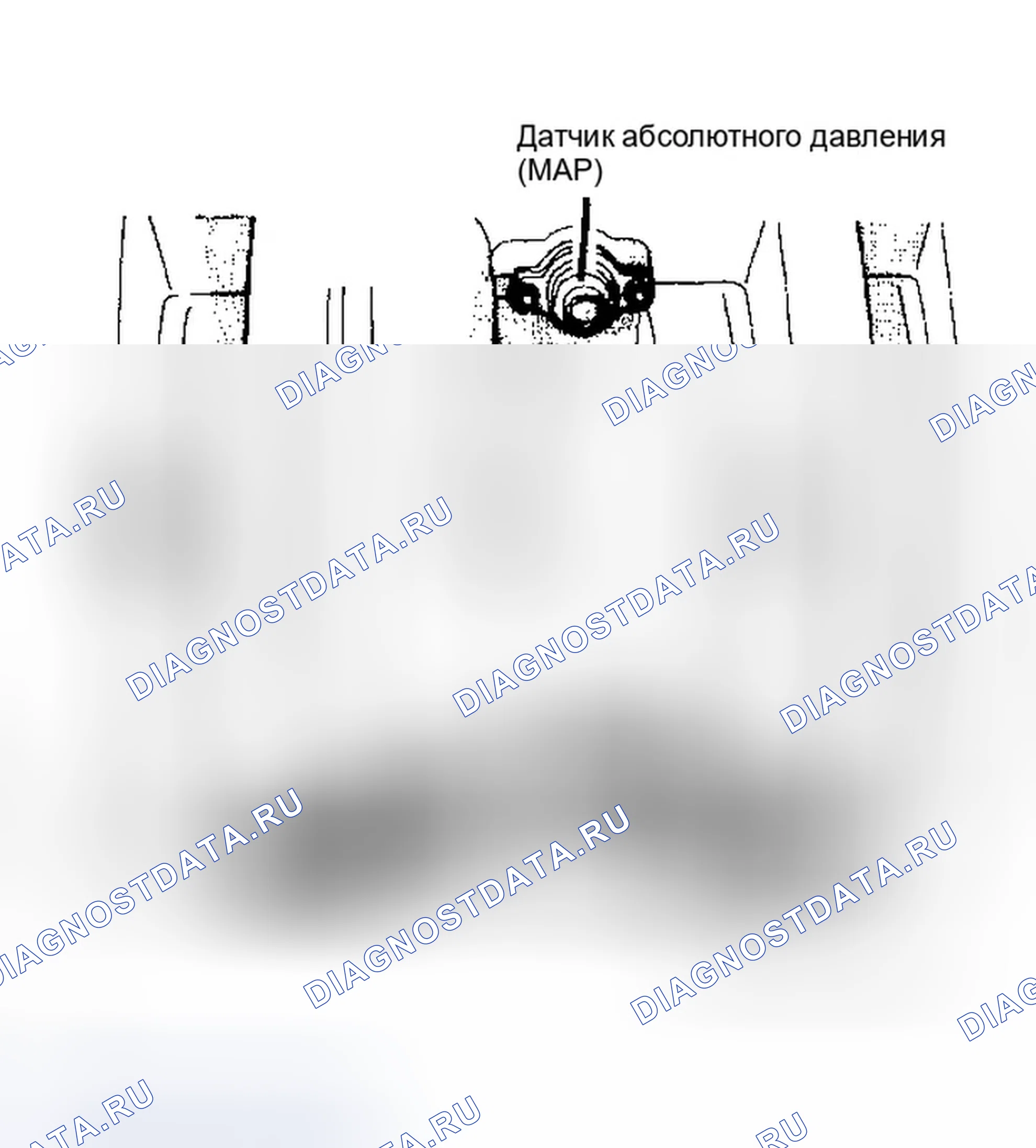 Рис. 21: РАСПОЛОЖЕНИЕ ДАТЧИКА КАРТЫ (8.0L). Dodge Pickup R1500 