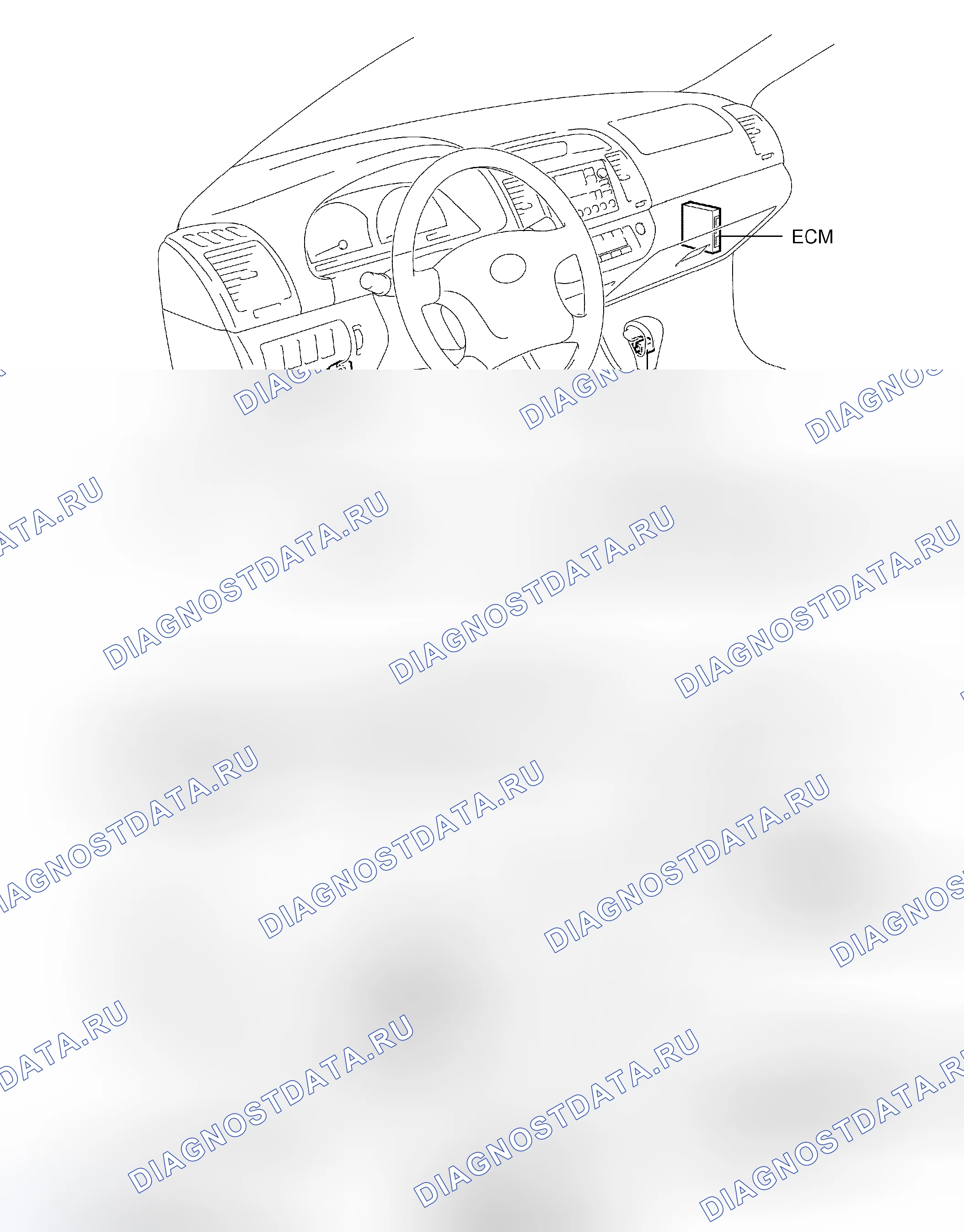 Рис. 383: РАСПОЛОЖЕНИЕ. Toyota Camry XV30