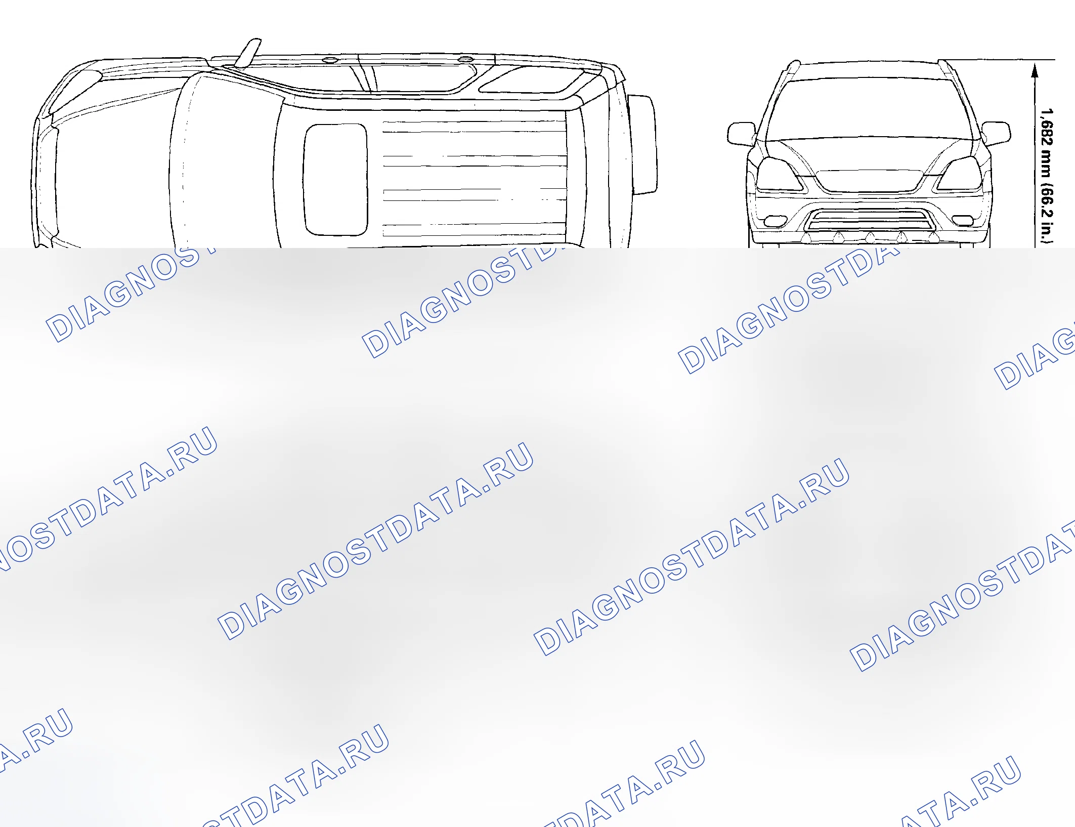 Рис. 1: Характеристики кузова. Honda CR-V II
