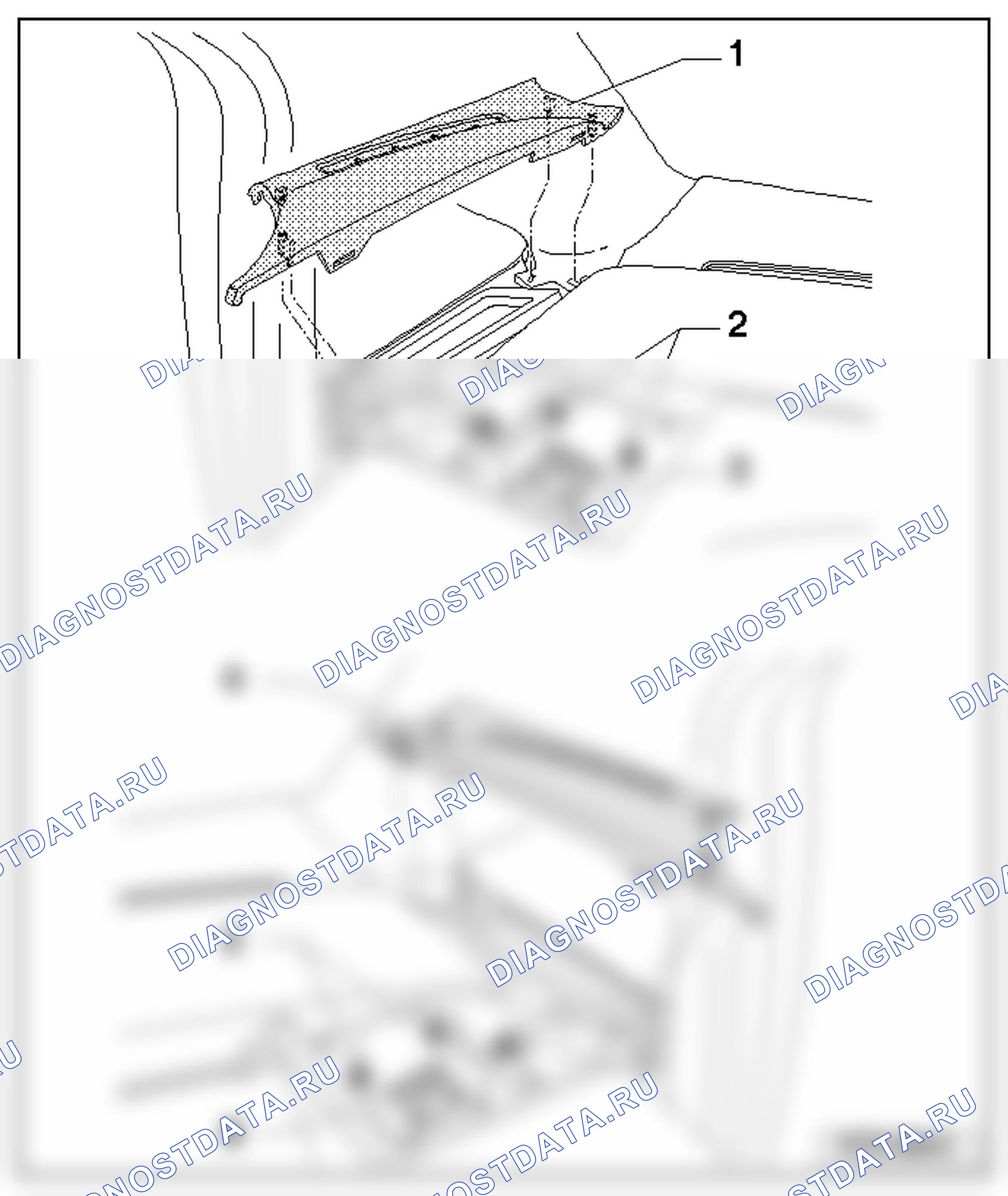 Приборная панель (общий ремонт кузова, внутренняя часть) (см. 2). SEAT Alhambra I
