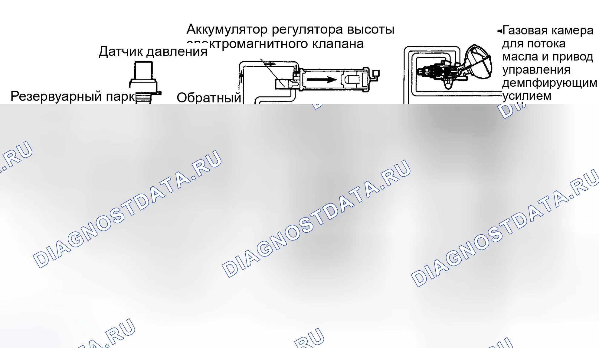 Рис. 154: Жидкость, хранящаяся в накопителе контроля высоты. Honda Accord XI