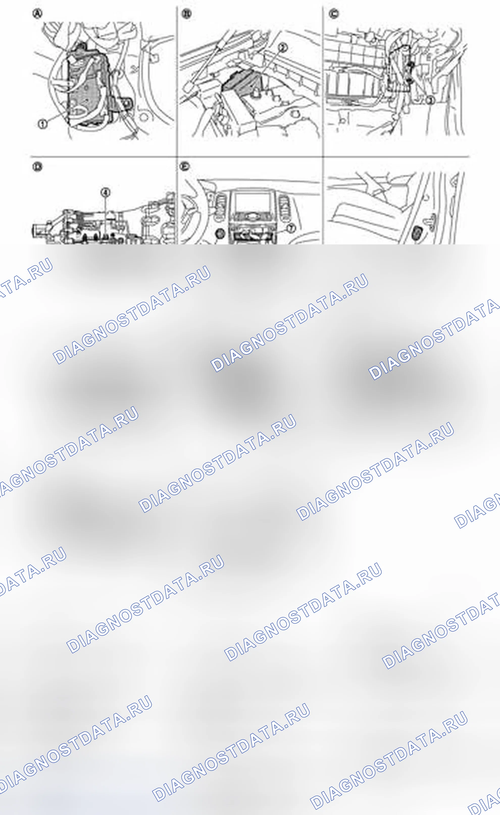 Рис. 218: Расположение компонентов. Infiniti FX50 II