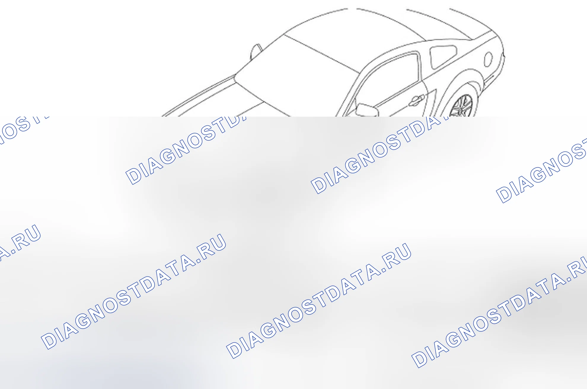 Рис. 14: Определение размеров кузова купе. Ford Mustang V