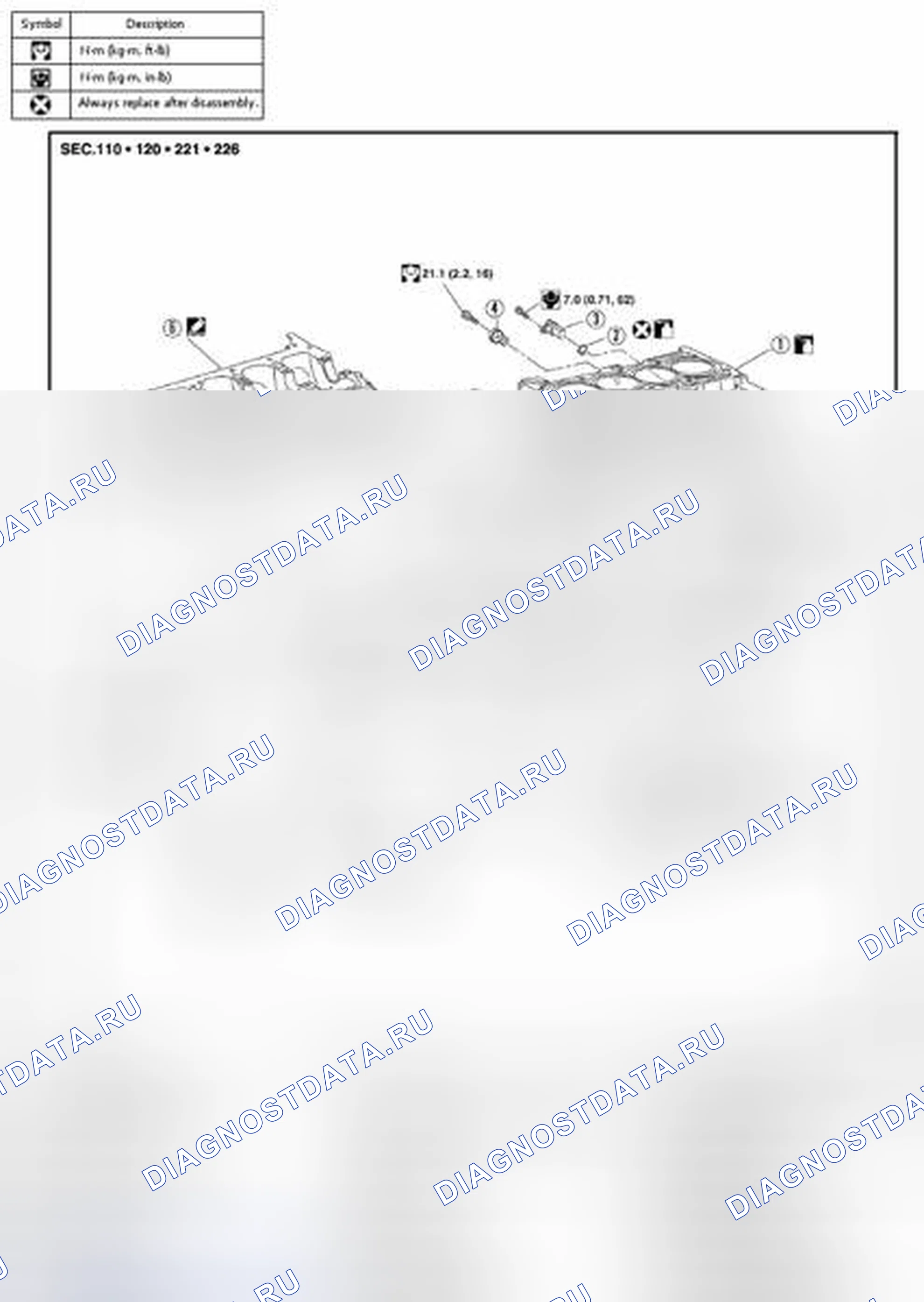 Рис. 561: Разборка и сборка. Nissan Altima L33