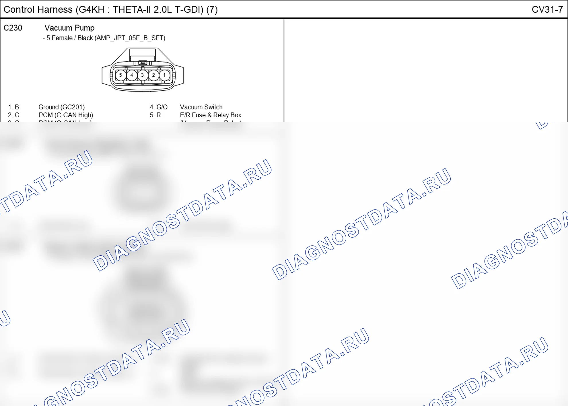Распиновка разъёма C238 — жгута управления. Hyundai Santafe Sport DMA