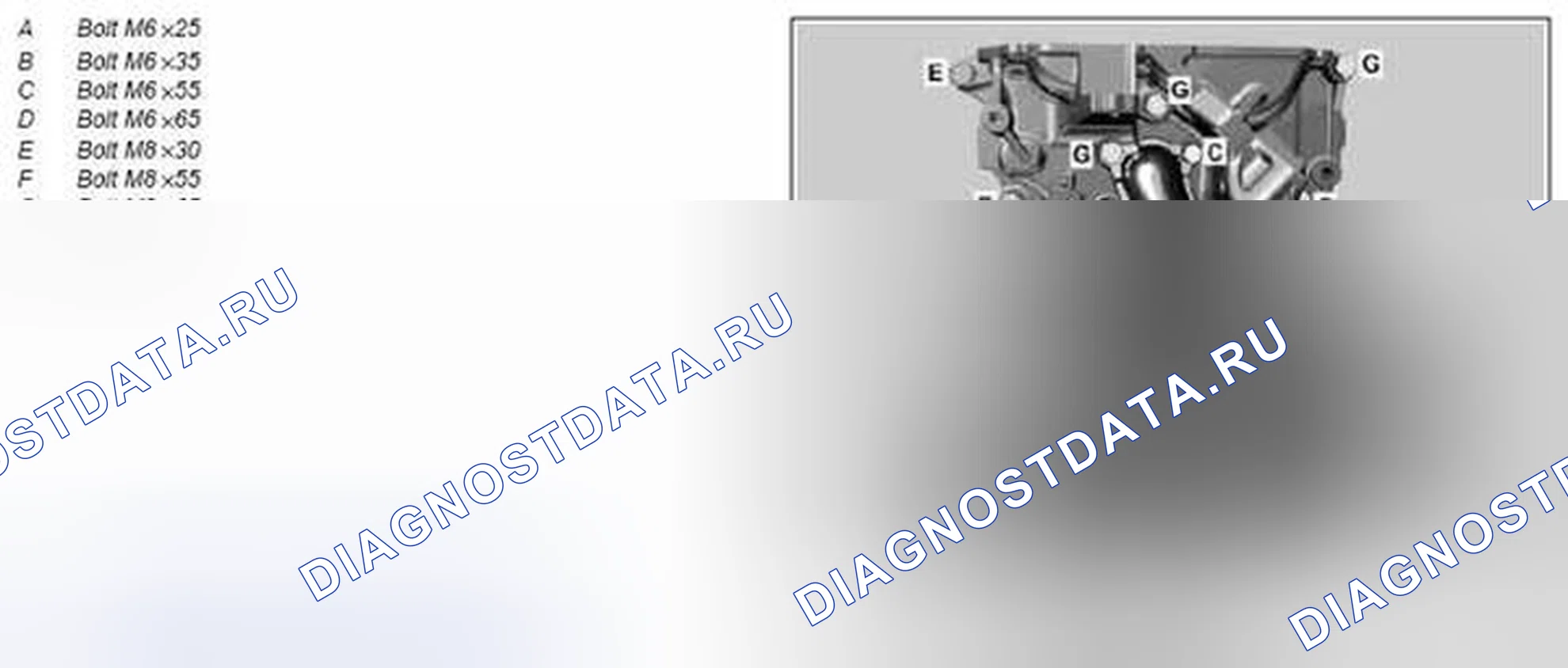 Рис. 37: Схема расположения болтов на крышке корпуса ГРМ - AR01.40-P-8000-01MCC. Kia Soul I