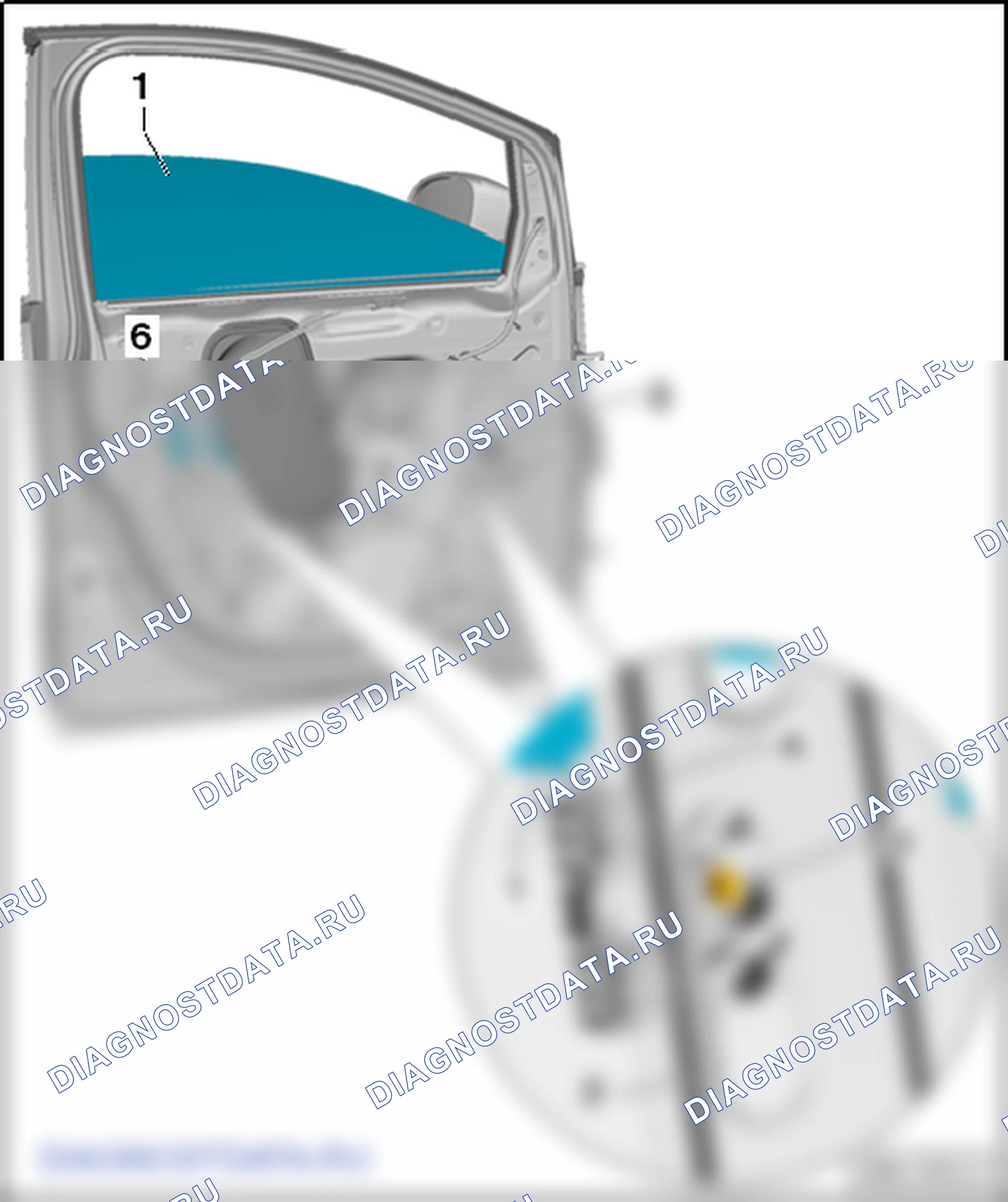 Стекло передней двери. SEAT Alhambra Ii