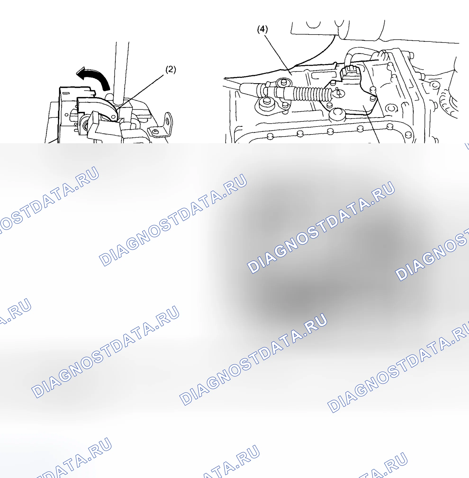 Рис. 53: РАБОТА СИСТЕМЫ БЛОКИРОВКИ ПЕРЕКЛЮЧЕНИЯ ПЕРЕДАЧ. Subaru Impreza WRX GH