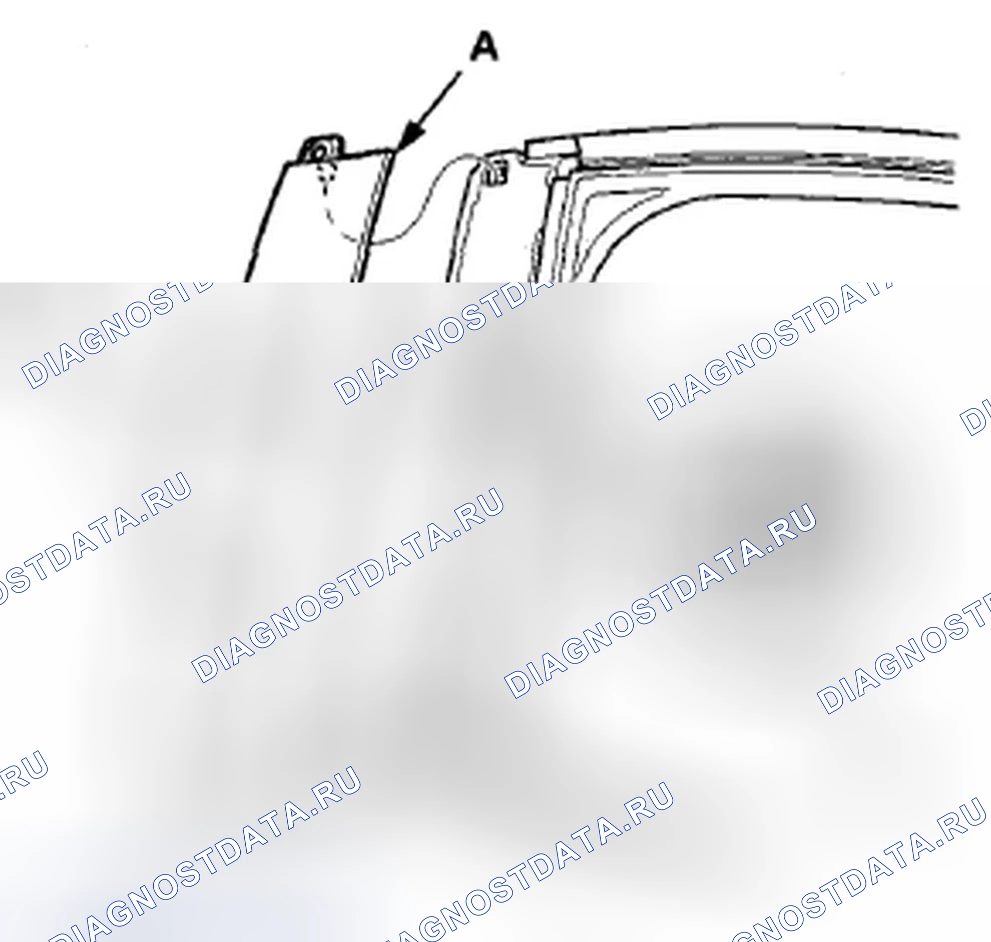 Рис. 152: Замена внешней отделки створки задней двери. Acura ZDX I