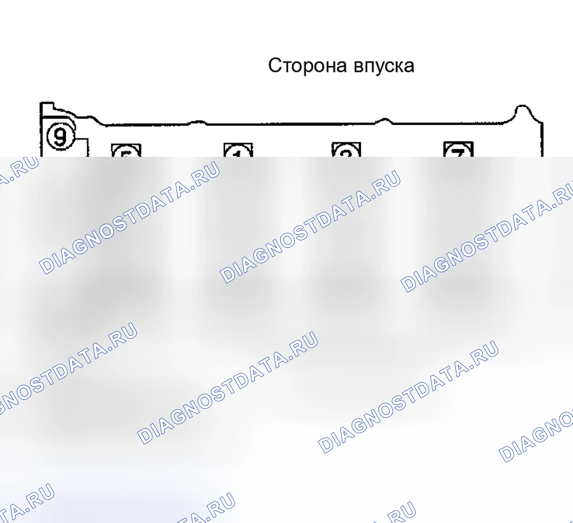 Рис. 175: Внутренний диаметр кронштейна распределительного вала. Nissan Altima L31