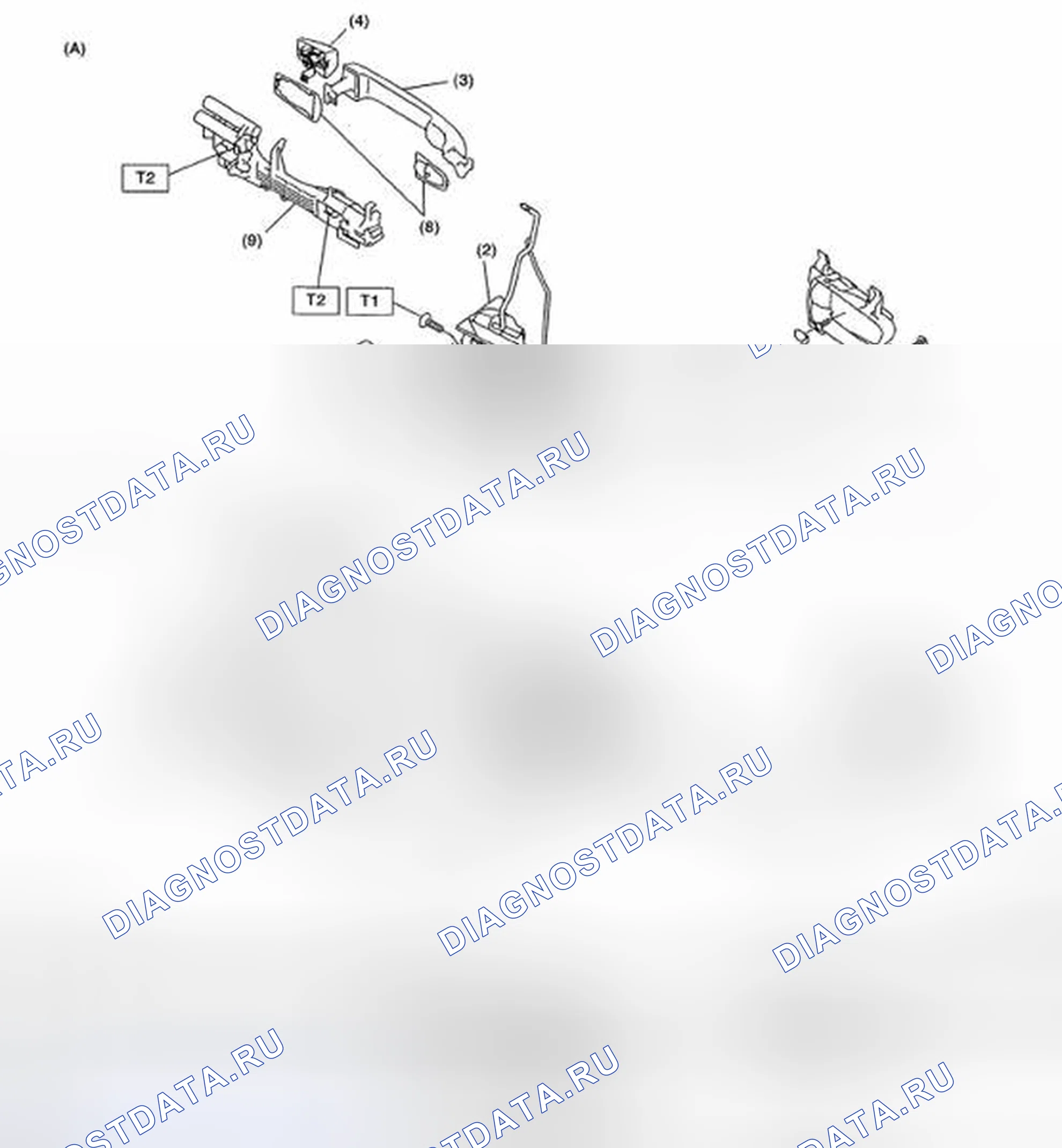 Рис. 8: ДВЕРНОЙ ЗАМОК В СБОРЕ. Subaru Impreza WRX GH