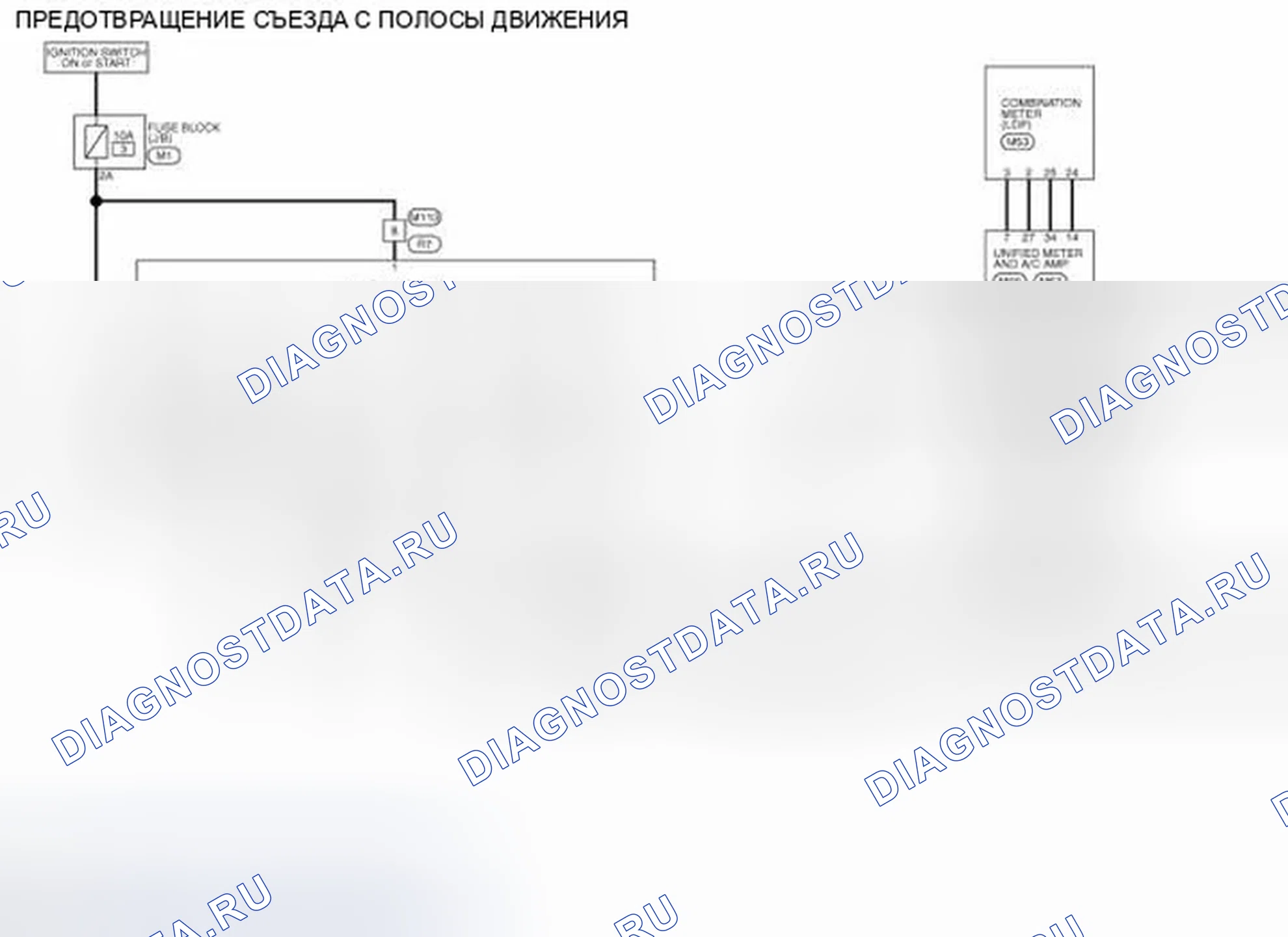 Рис. 94: электросхема - LDW и LDP. Infiniti FX35 II
