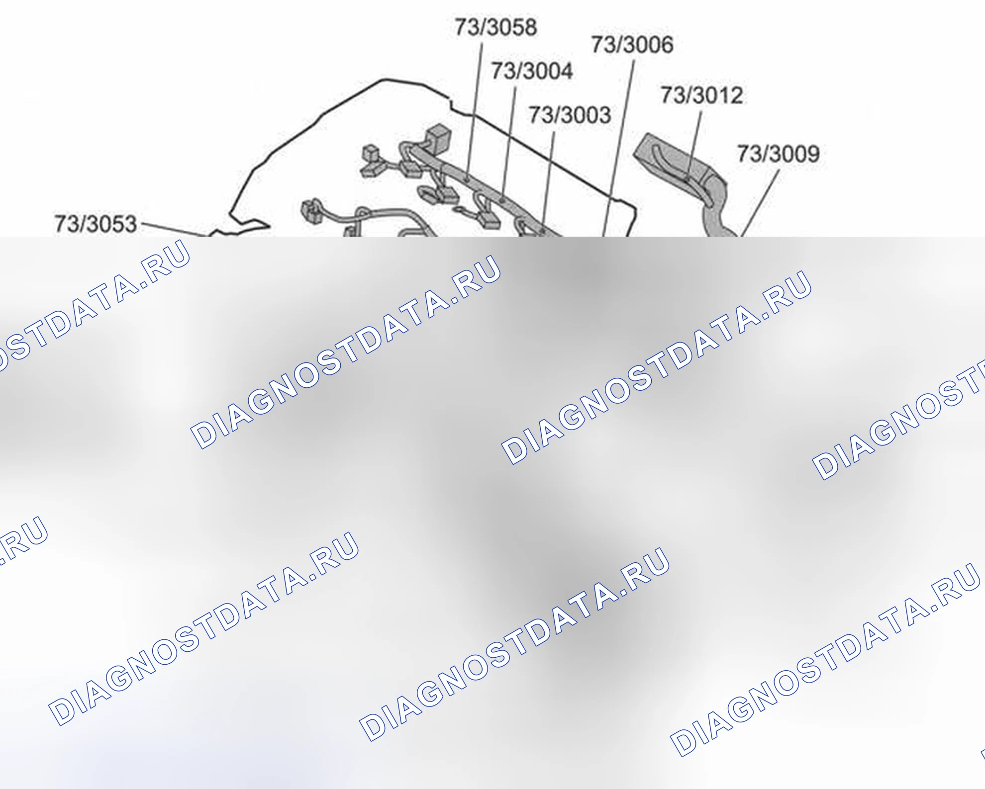 Рис. 1: ГРАФИКИ РАСПОЛОЖЕНИЯ КОМПОНЕНТОВ. Volvo S80 II
