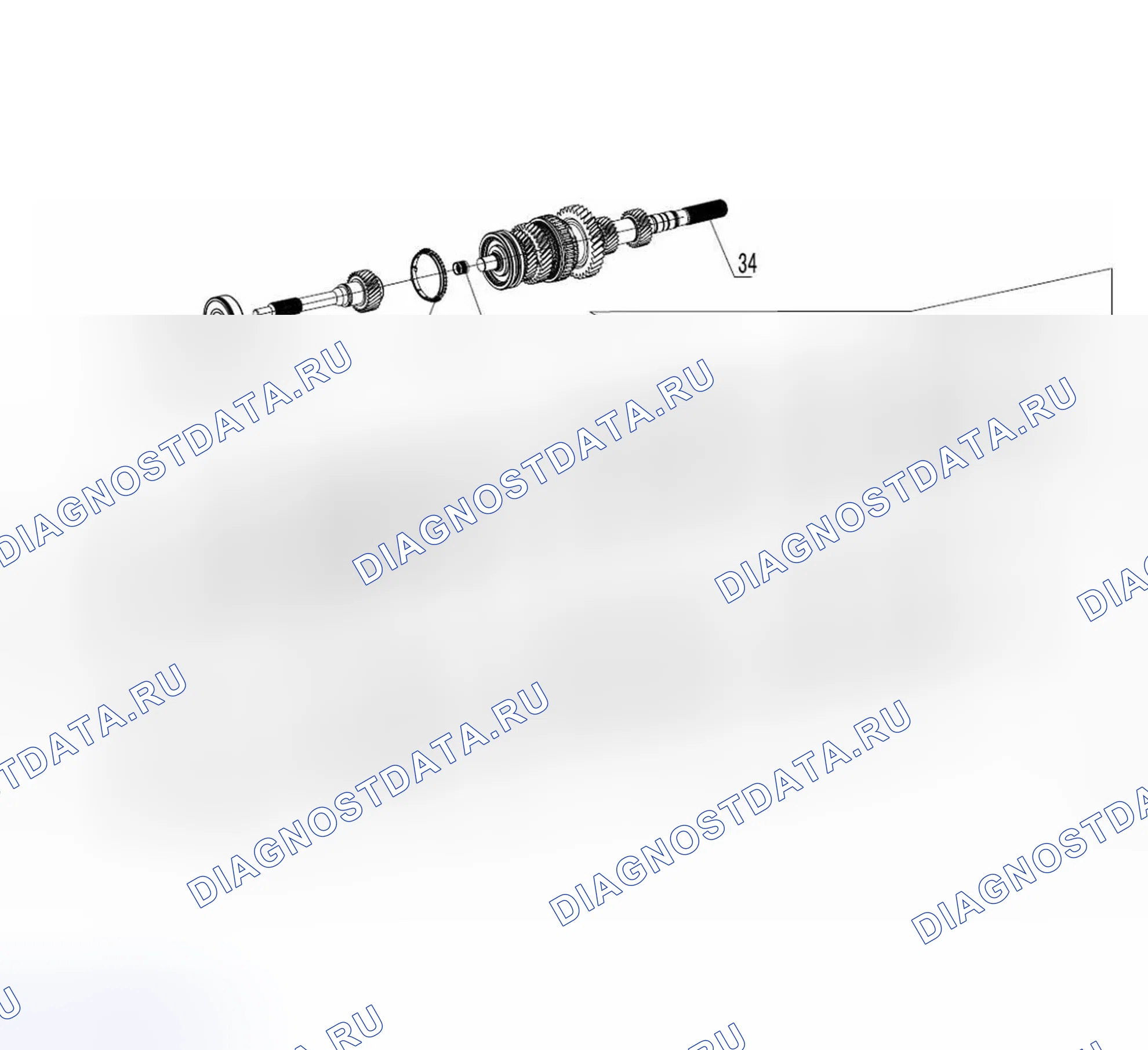 Схема расположения узла трансмиссии — Great Wall Wingle-5. Great-Wall Wingle 5 I