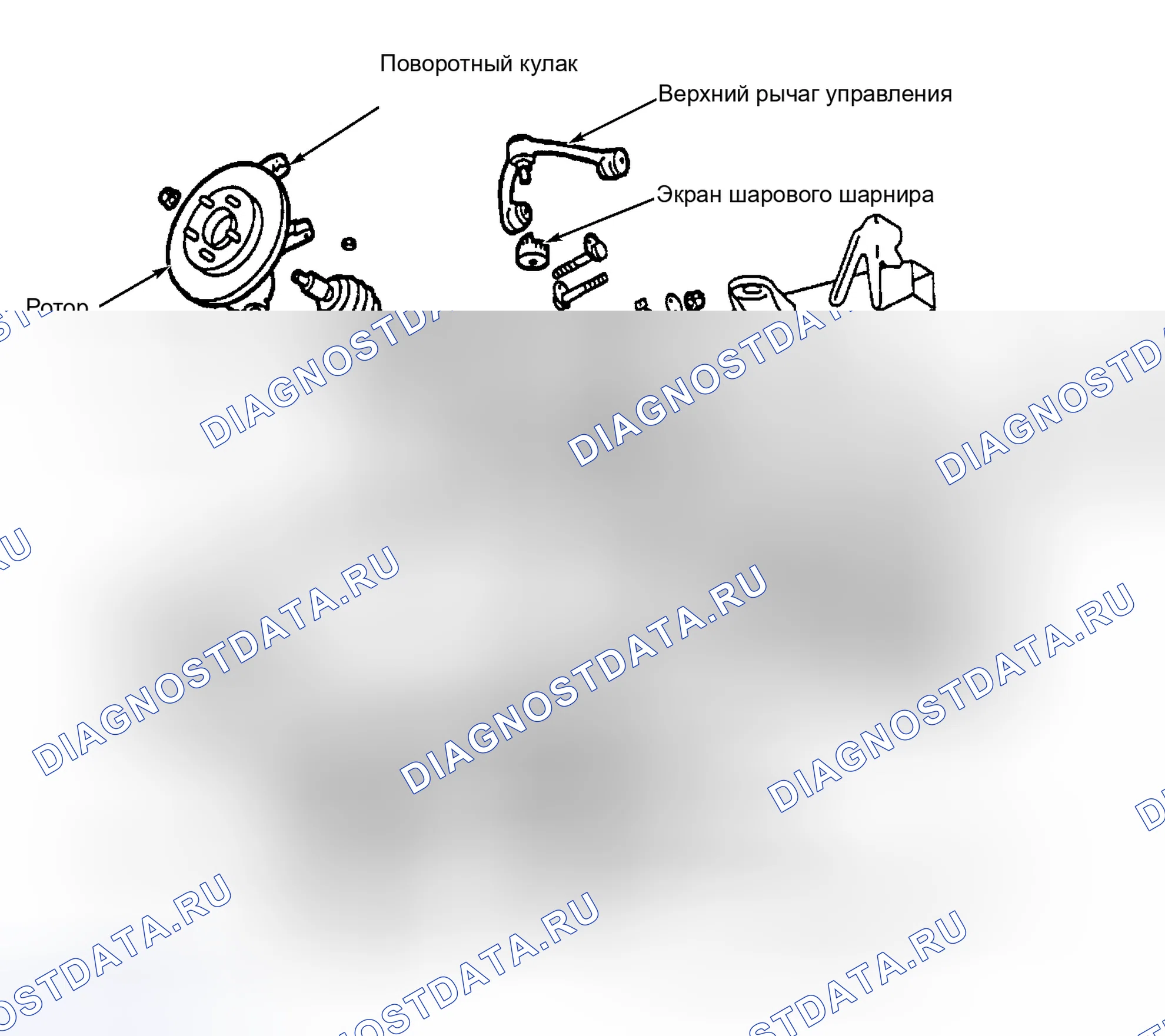 Рис. 3: ОПИСАНИЕ передней подвески. Hyundai Lantra II