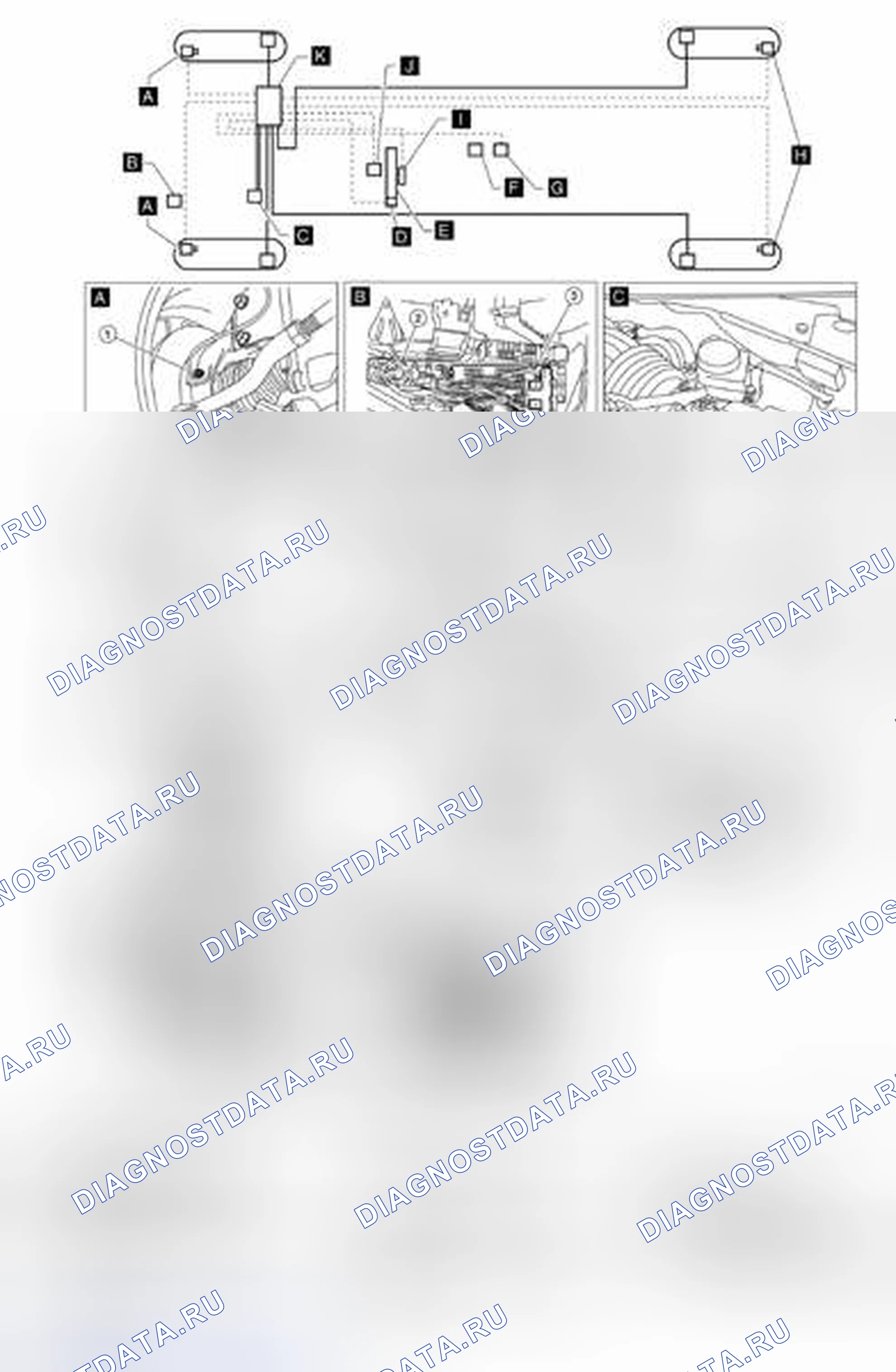 Рис. 20: Расположение компонентов. Nissan Altima L32 рестайлинг