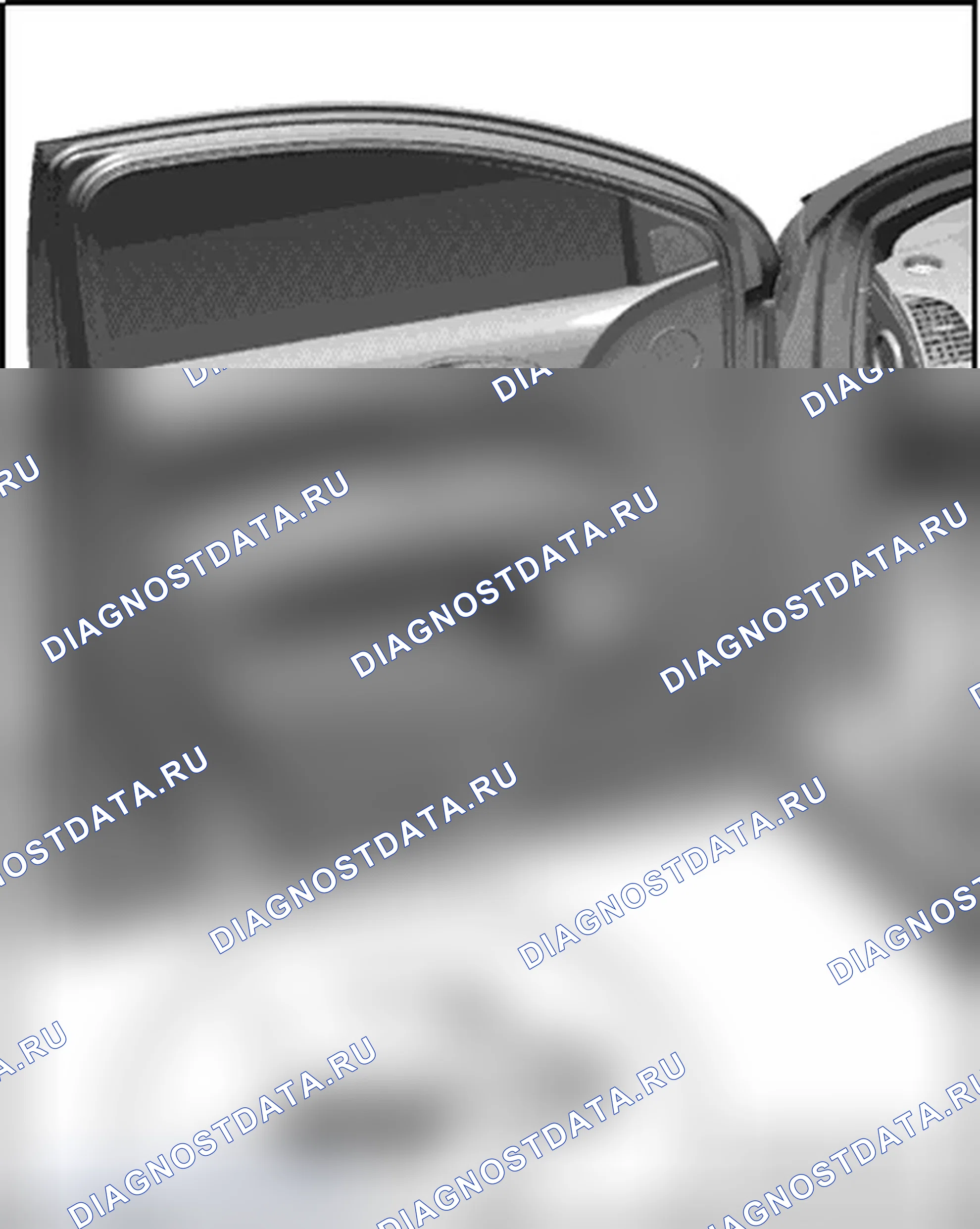 Рис. 36: ДВЕРНОЙ ПРЕДУПРЕЖДАЮЩИЙ ОГОНЬ И ПЕРЕДНИЙ ВХОДНОЙ ОГОНЬ. Audi Q7 4L рестайлинг