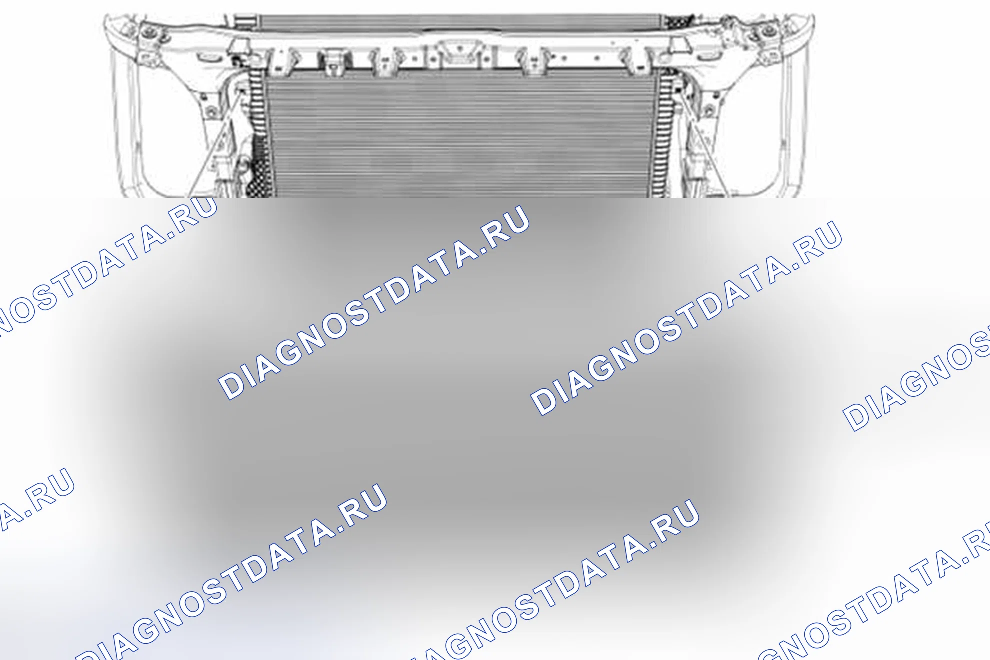 Рис. 103: Радиатор. Ford Pickup F250 Super Duty II