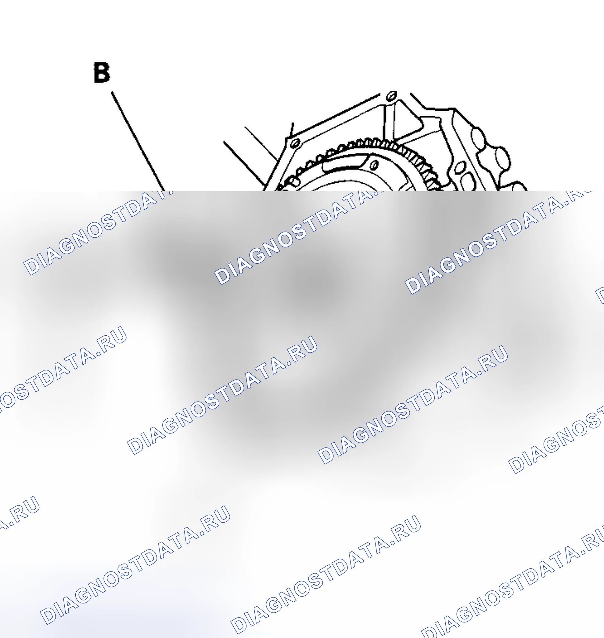 Рис. 18: Проверка маховика. Honda Accord VI