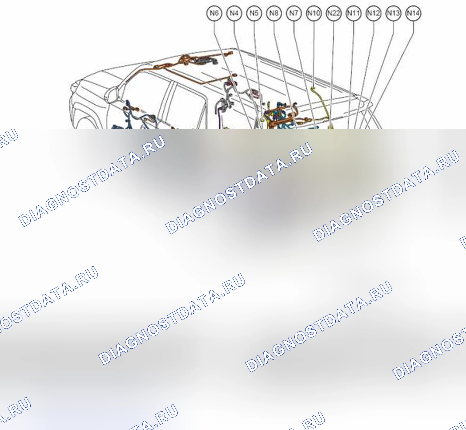 Рис. 498: Положение деталей в корпусе. Toyota 4Runner V