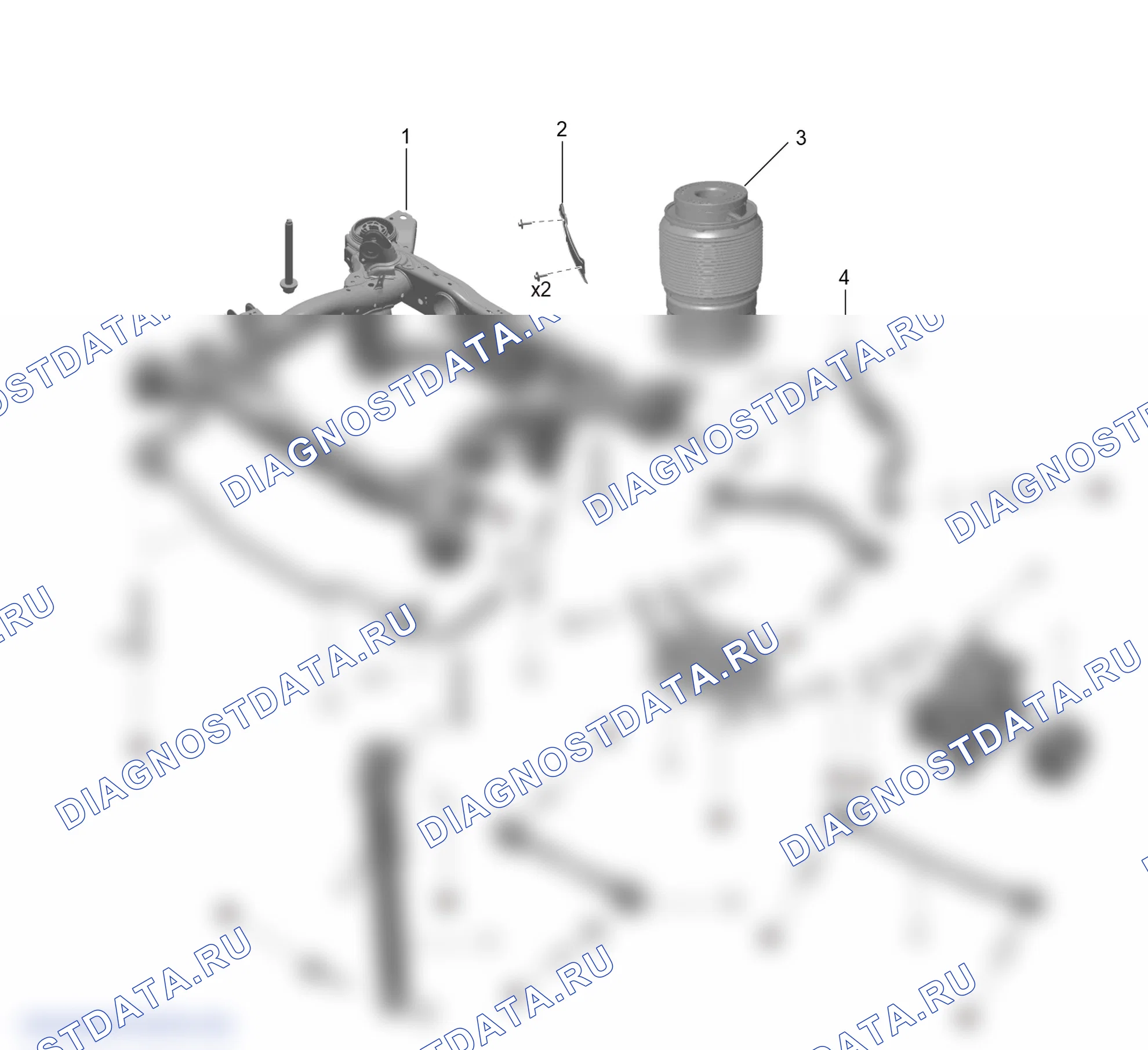 Схема расположения задней подвески — Wey V8X. Wey V8X I