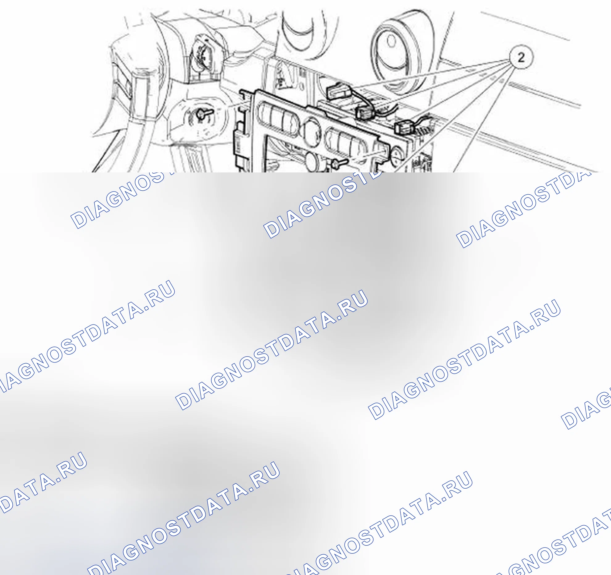 Рис. 39: Отделочная панель по центру приборной панели. Ford Mustang V