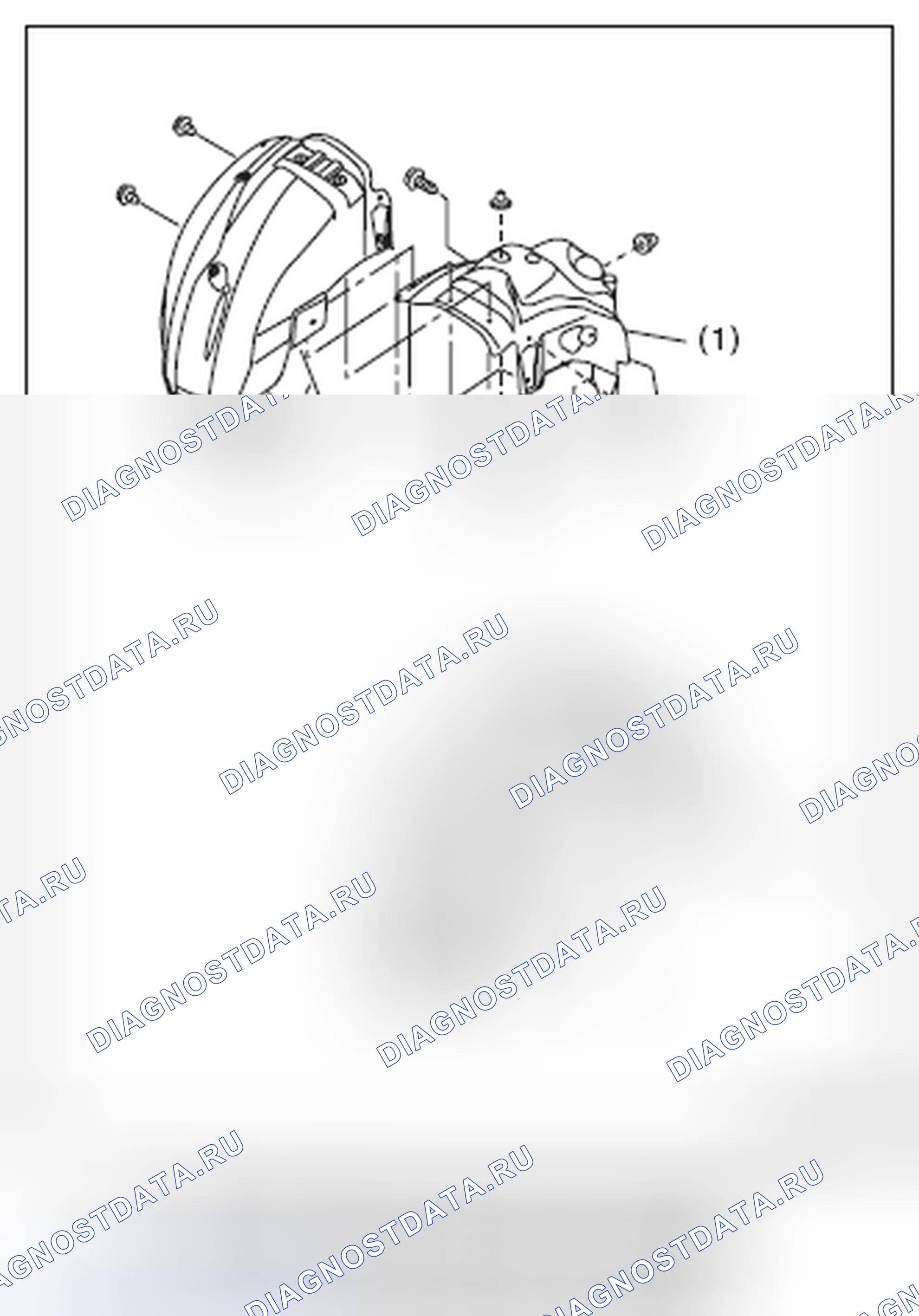 Рис. 226: ЗАДНИЙ ГРЯЗЕЗАЩИТНЫЙ КОЖУХ. Subaru Impreza GK