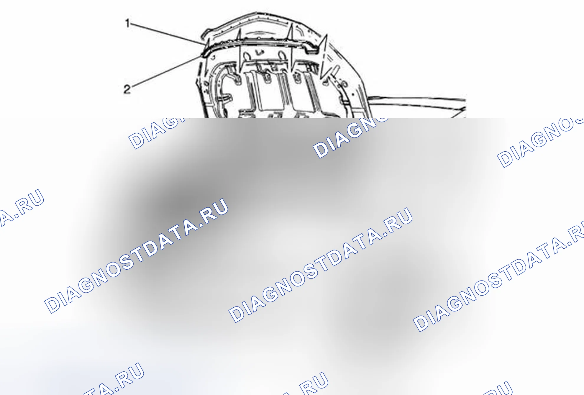 Рис. 173: Замена погодной полосы переднего края капота (Encore). Buick Encore I