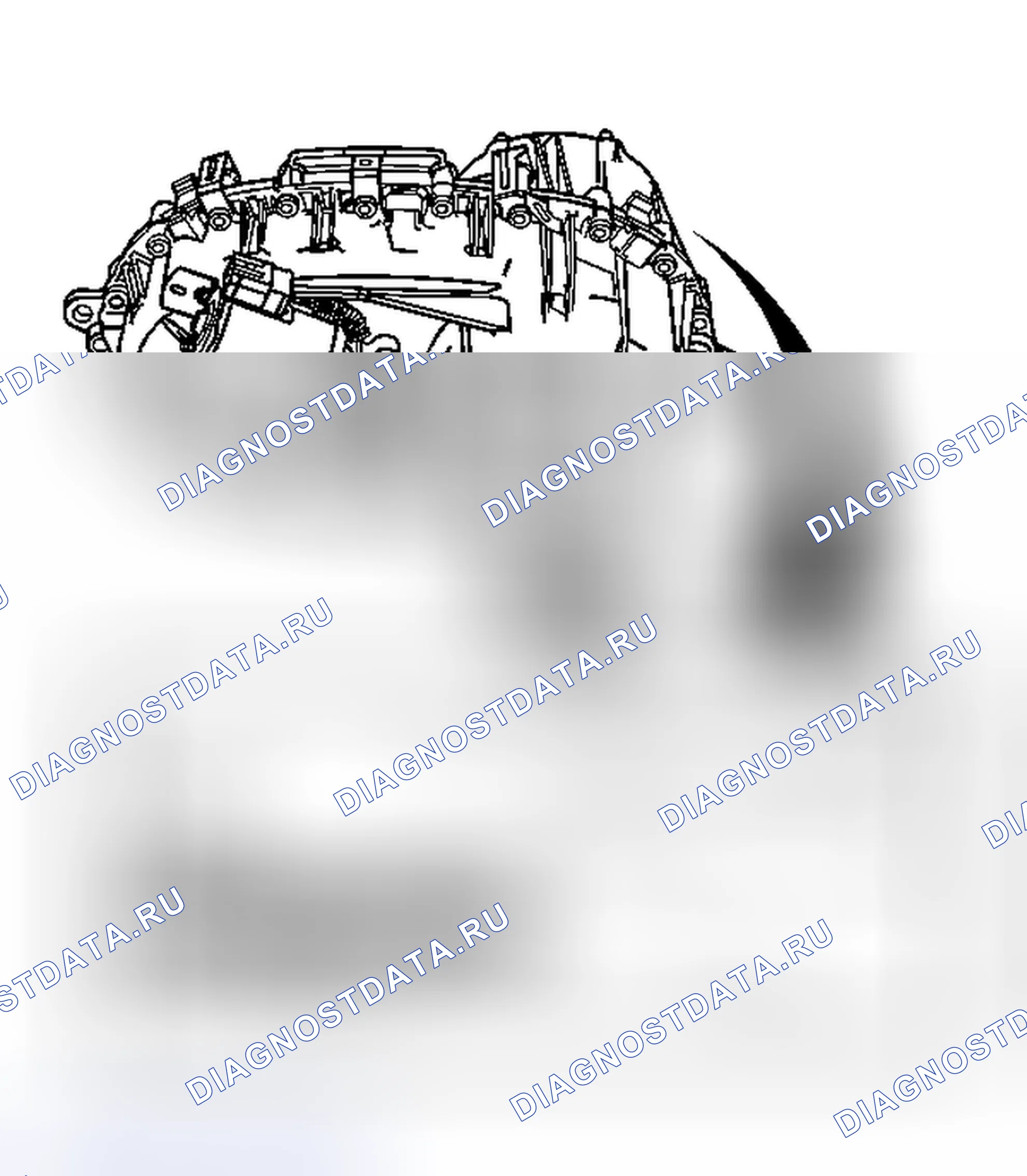 Рис. 52: Идентификация раздаточной коробки (Borg Warner). Pontiac G6 I