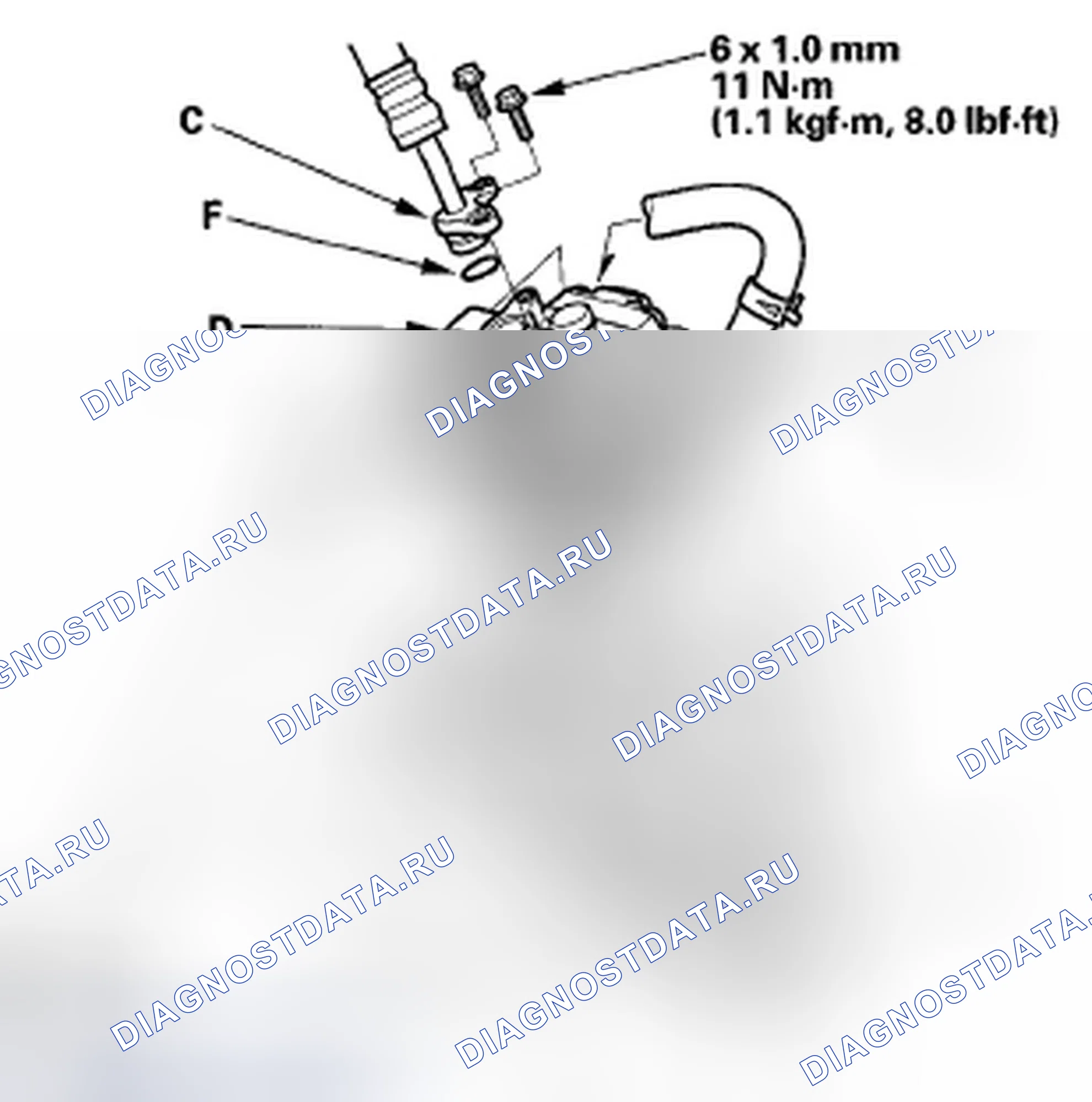 Рис. 38: Замена насоса. Honda Element YH2 рестайлинг 2