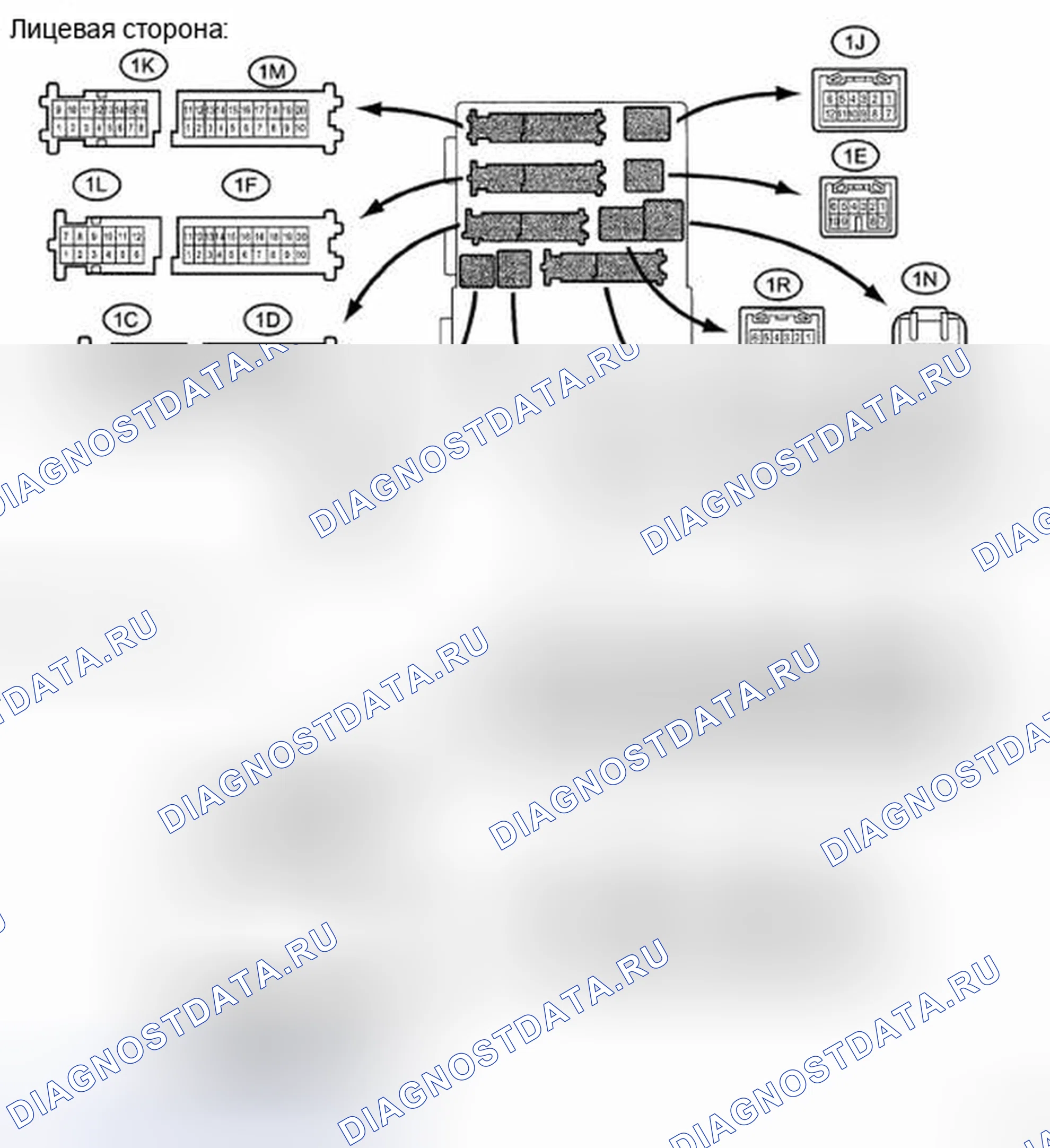 Рис. 295: КЛЕММЫ ЭБУ. Toyota Highlander II