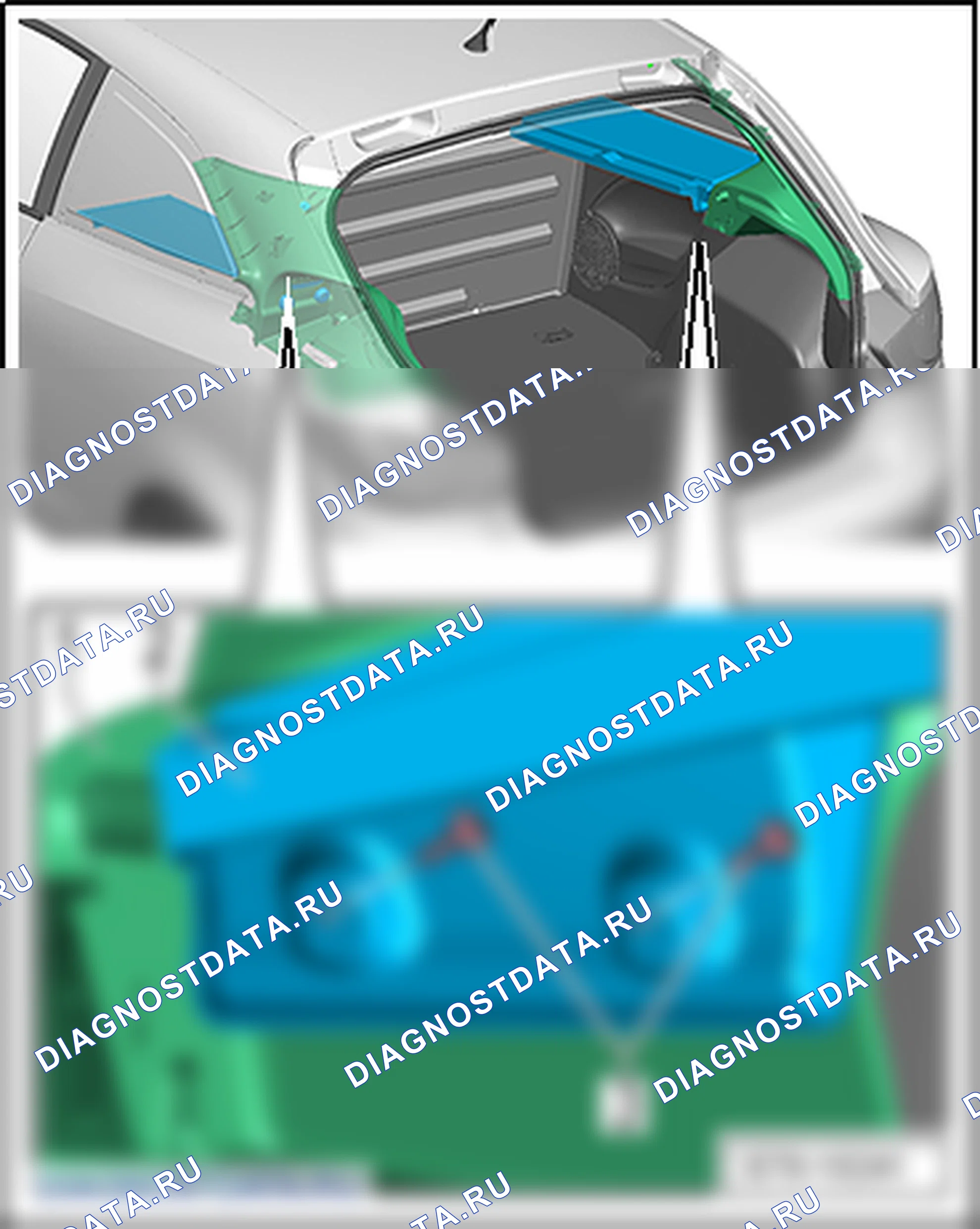 Колонны и боковые панели. SEAT Ibiza IV
