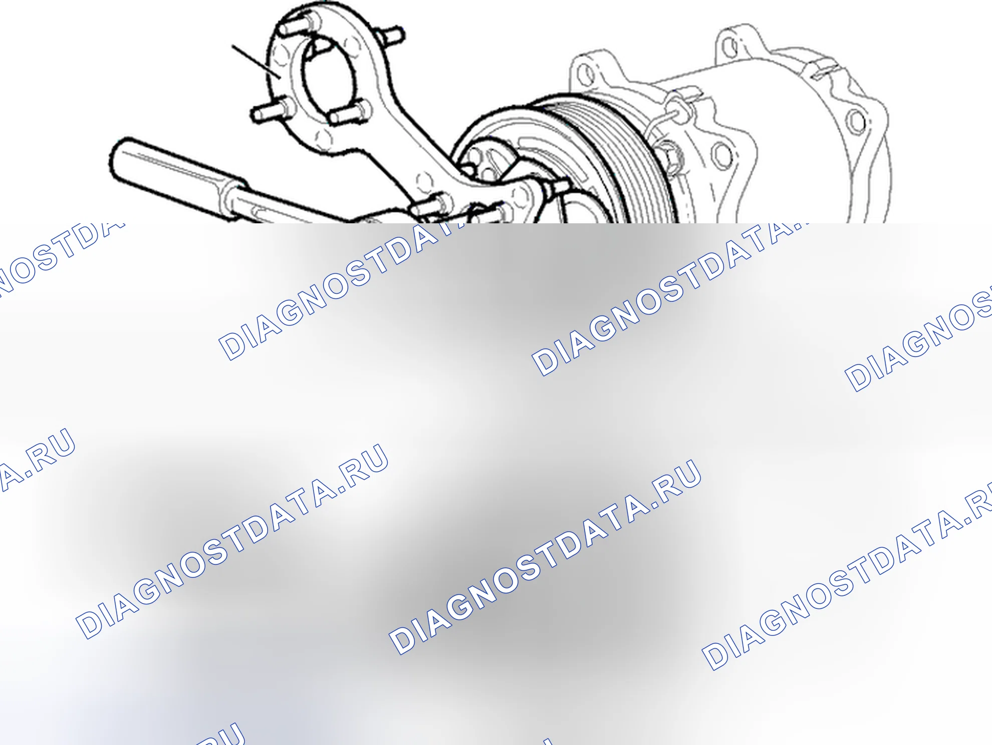 Рис. 437: Ведомый диск сцепления, снятие. Volvo V40 I рестайлинг