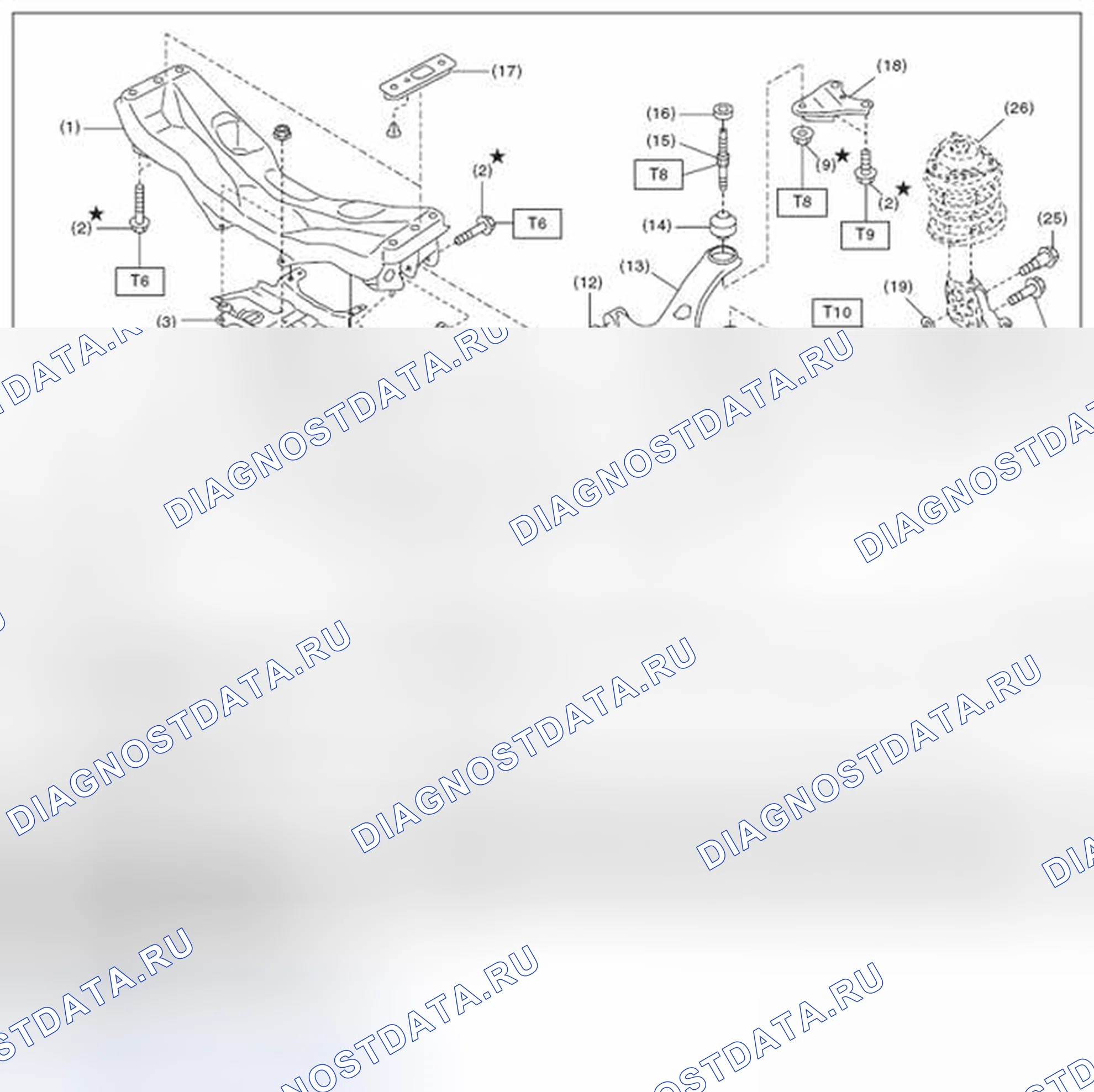 Рис. 4: ПЕРЕДНЯЯ ПОДВЕСКА. Subaru Impreza GK