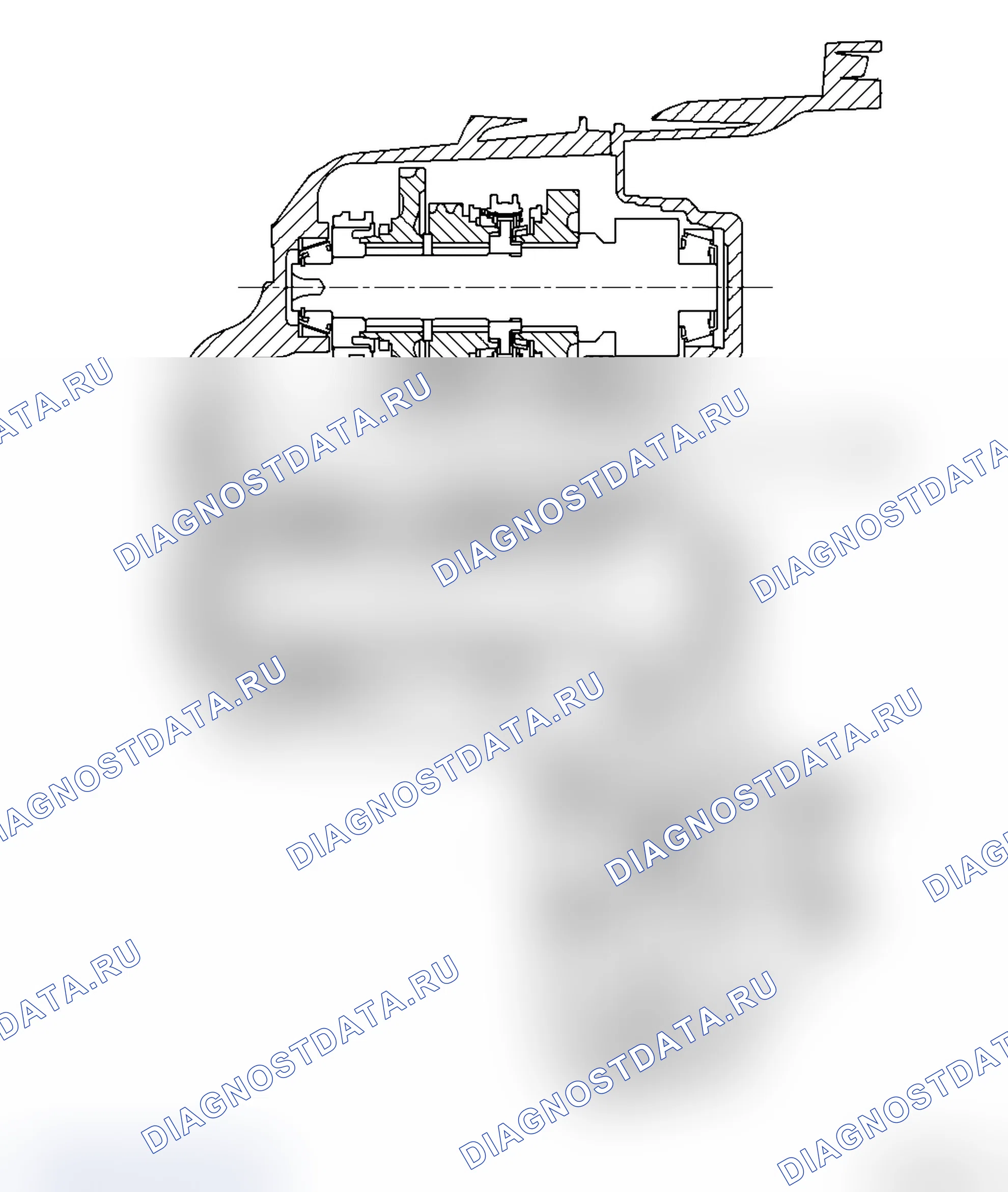 Коробка передач, сечение, иллюстрация (PF6). Opel Movano A