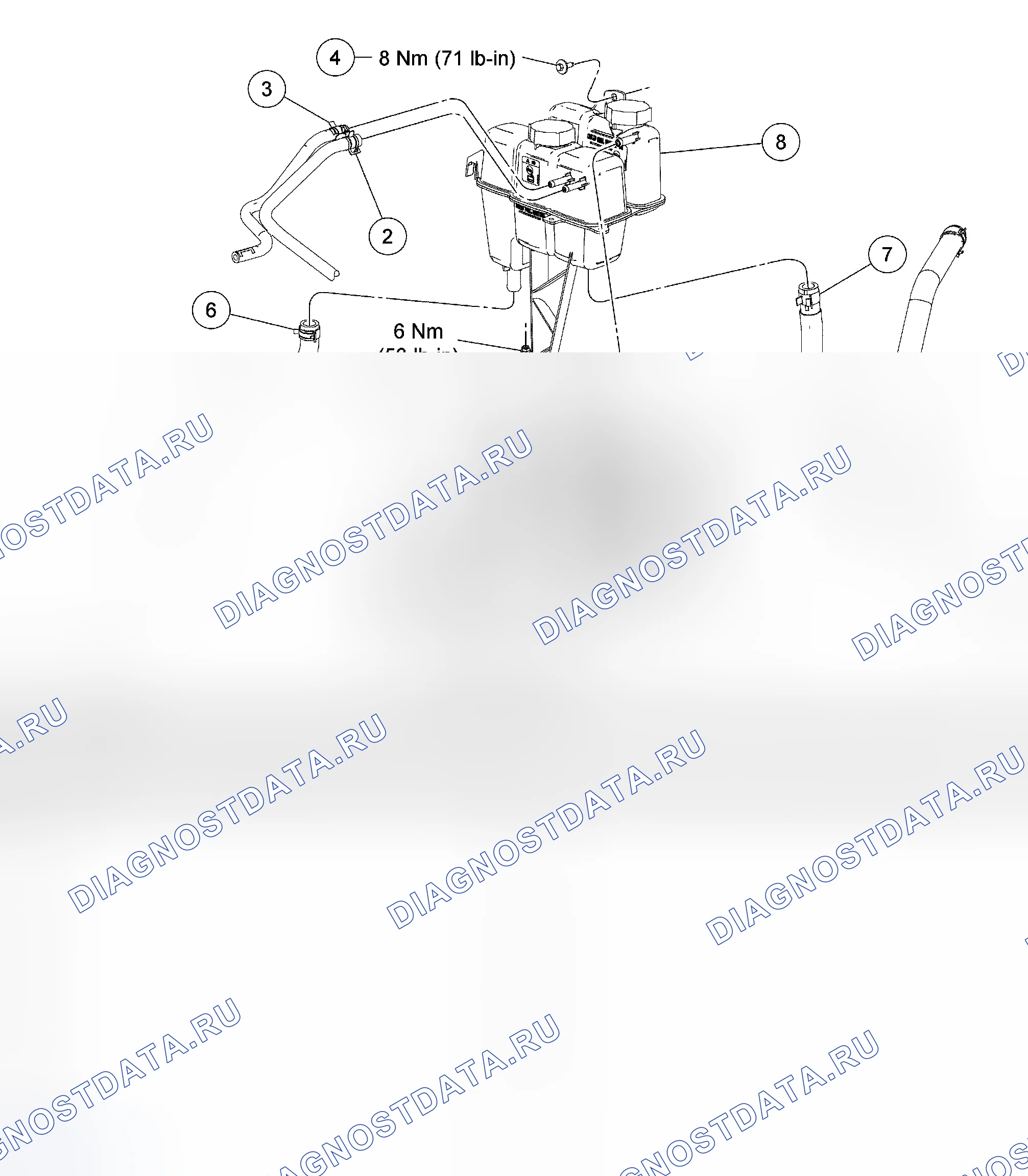 Рис. 46: Флакон дегазатора. Ford Escape I рестайлинг